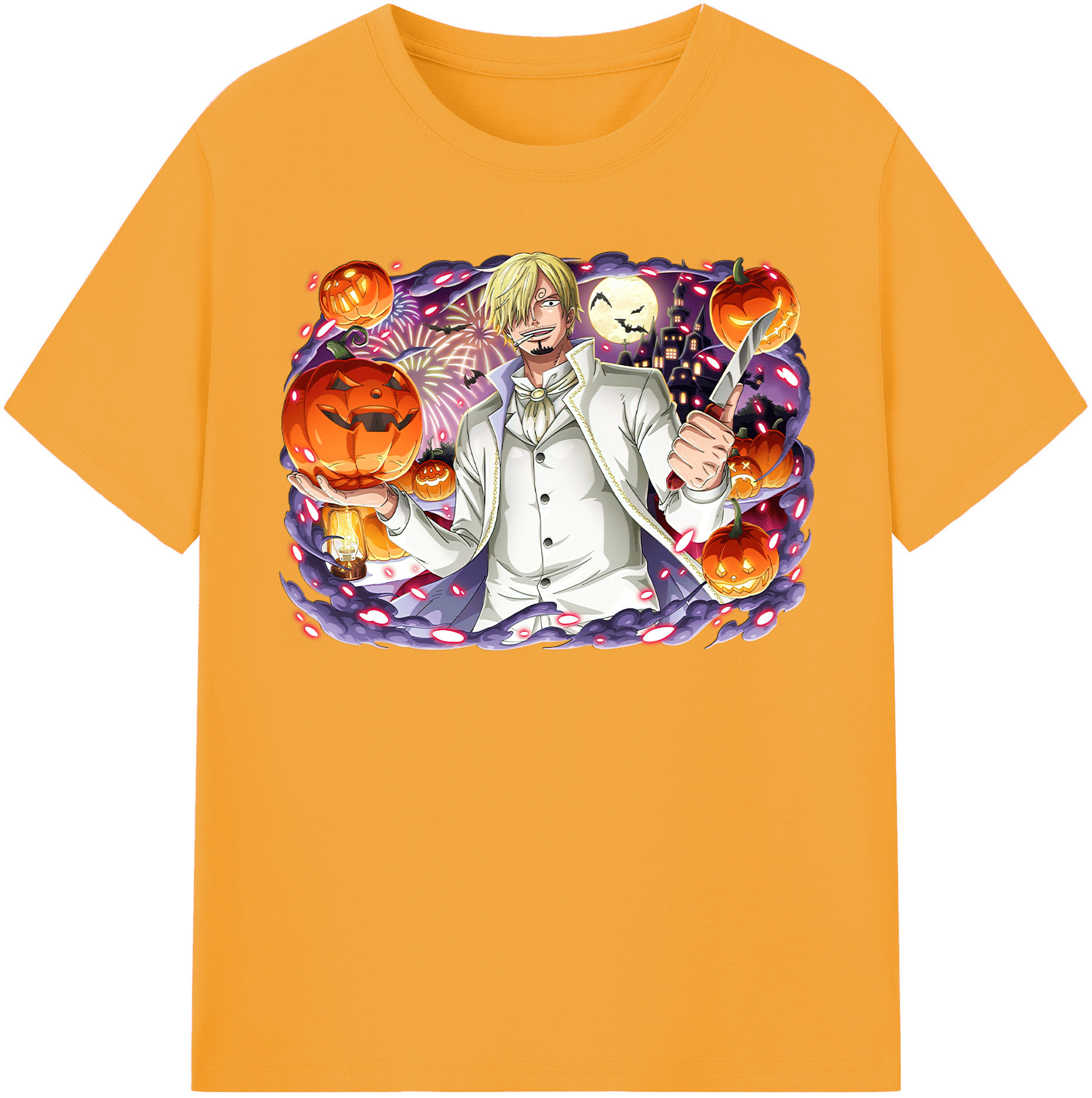 （画像用） ワンピース サンジ ONE PIECE Sanji レディースカジュアルプリントTシャツ（綿100％）