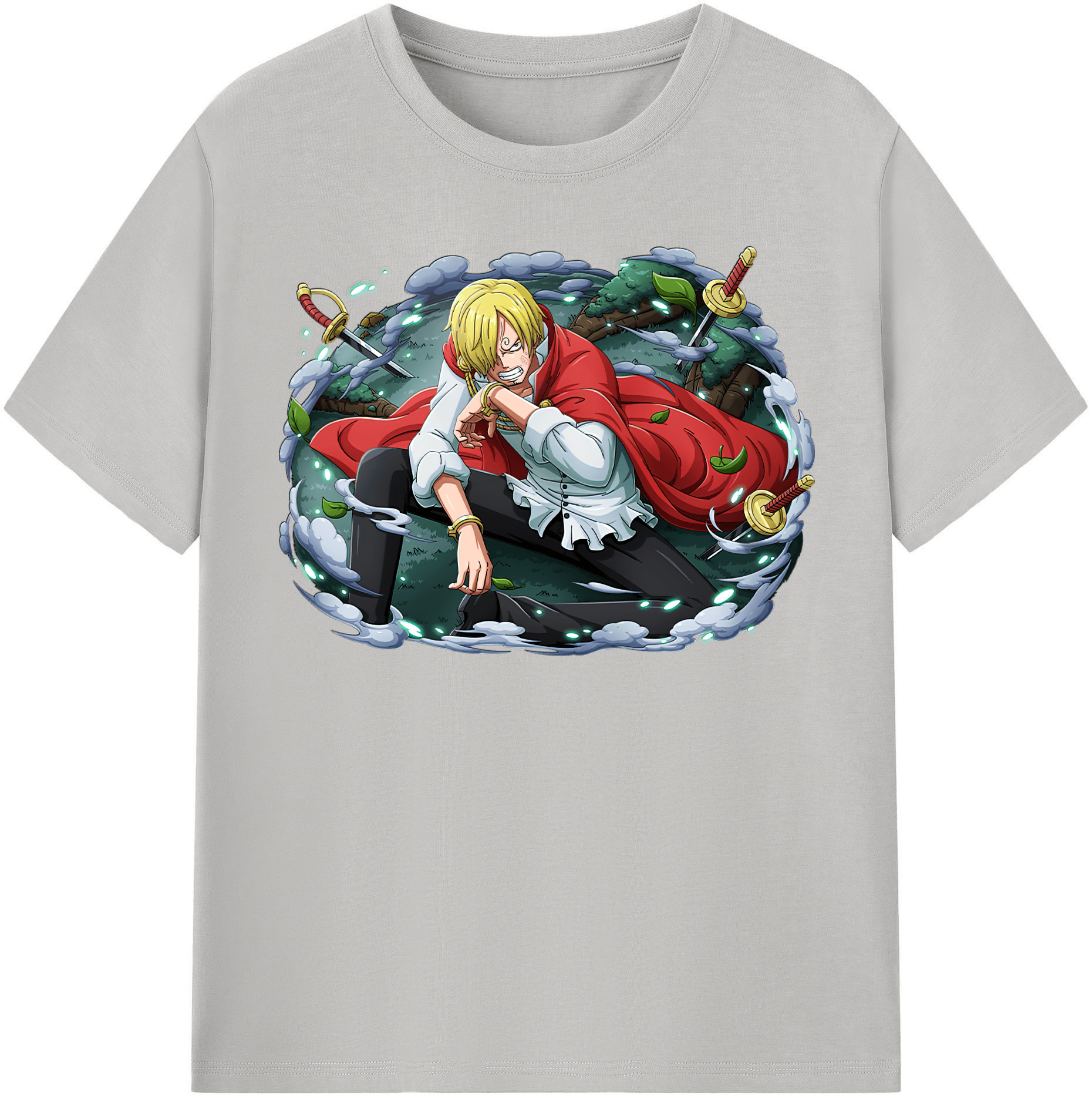 （画像用） ワンピース サンジ ONE PIECE Sanji レディースカジュアルプリントTシャツ（綿100％）