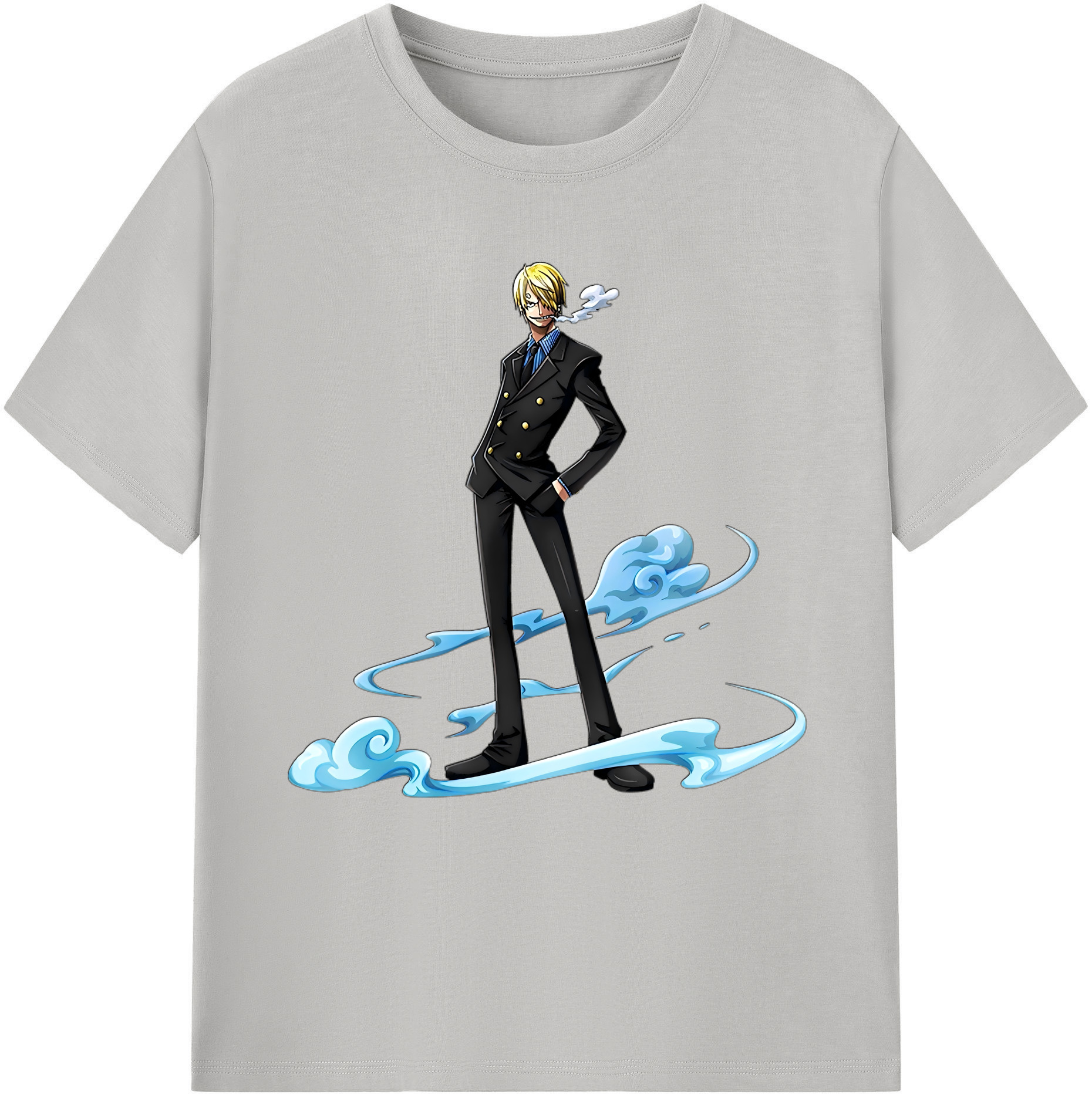 （画像用） ワンピース サンジ ONE PIECE Sanji レディースカジュアルプリントTシャツ（綿100％）