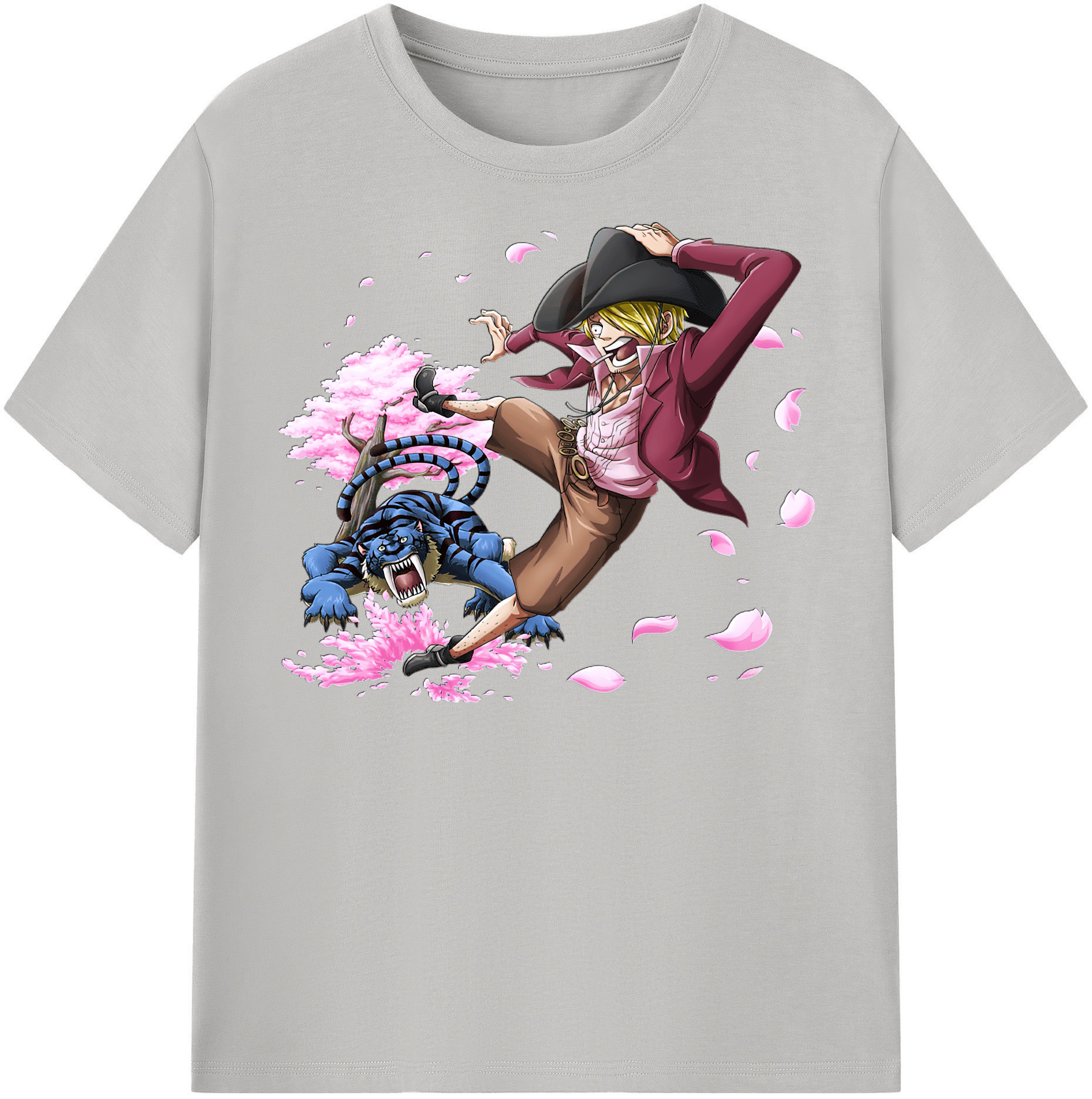 （画像用） ワンピース サンジ ONE PIECE Sanji レディースカジュアルプリントTシャツ（綿100％）