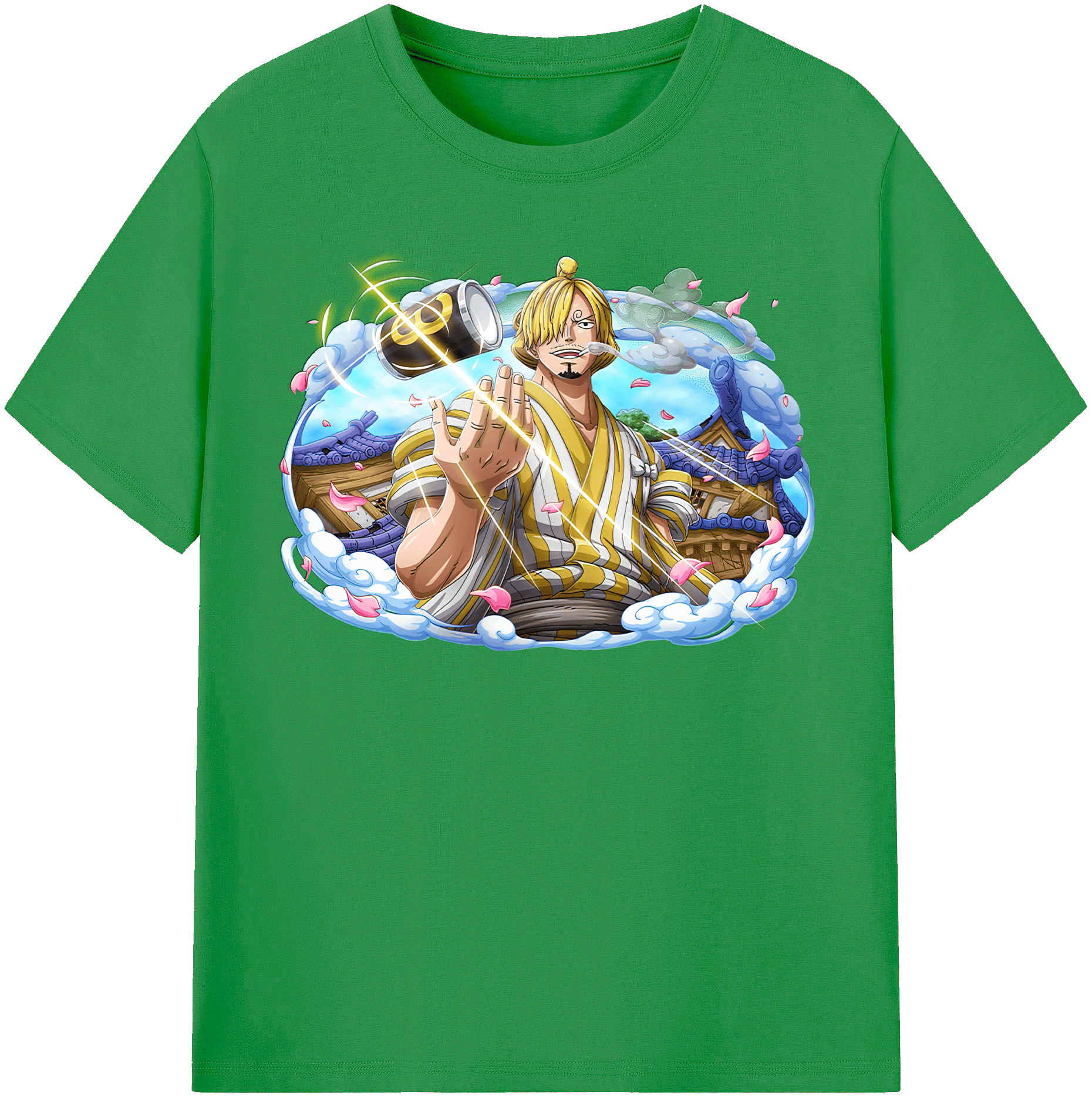 （画像用） ワンピース サンジ ONE PIECE Sanji レディースカジュアルプリントTシャツ（綿100％）