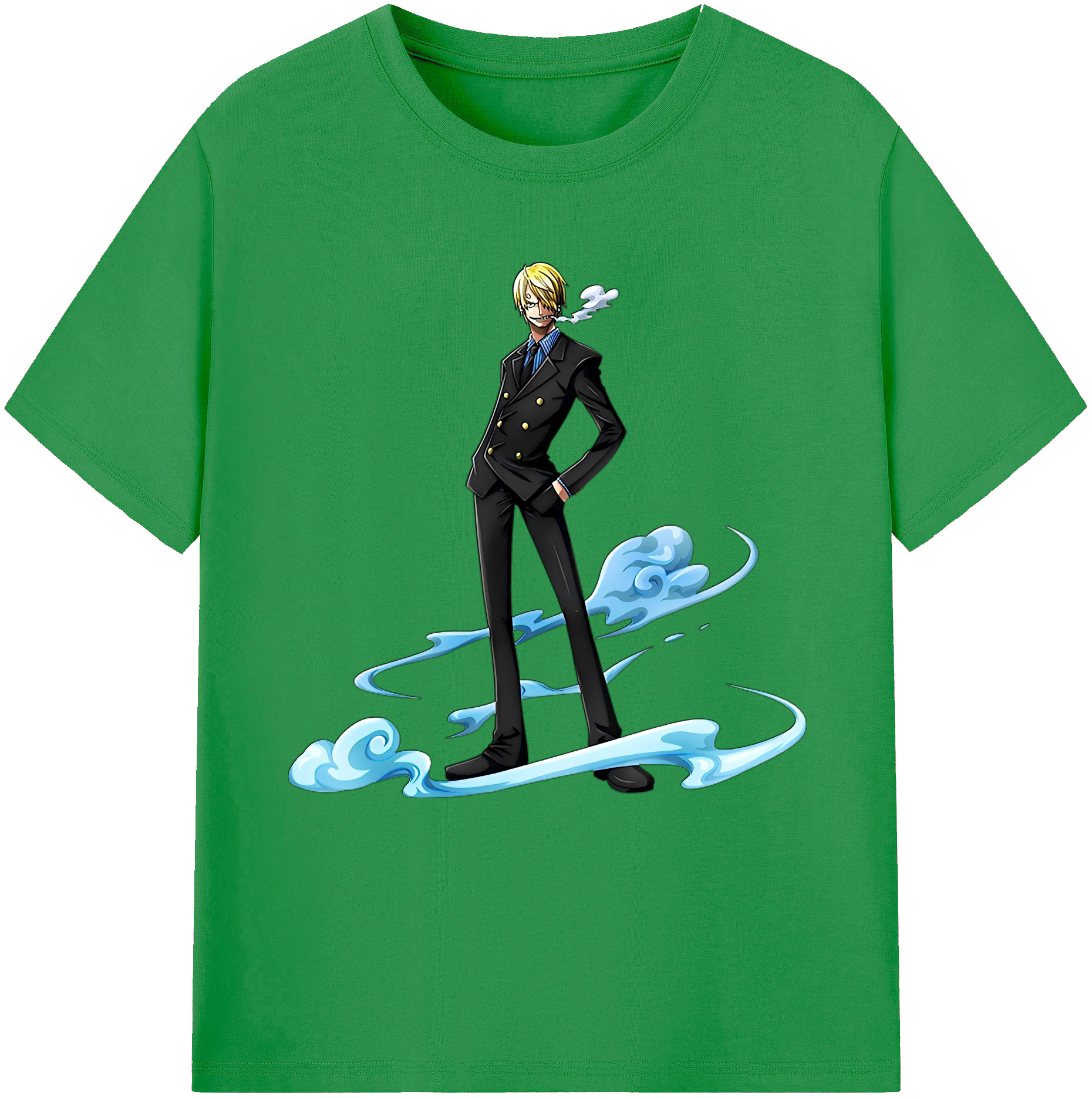 （画像用） ワンピース サンジ ONE PIECE Sanji レディースカジュアルプリントTシャツ（綿100％）