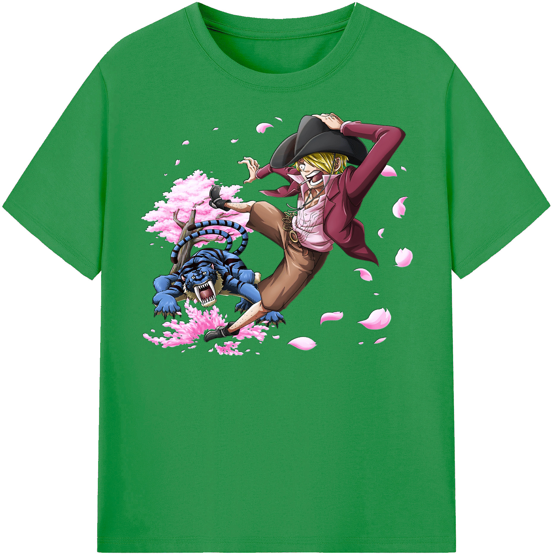 （画像用） ワンピース サンジ ONE PIECE Sanji レディースカジュアルプリントTシャツ（綿100％）