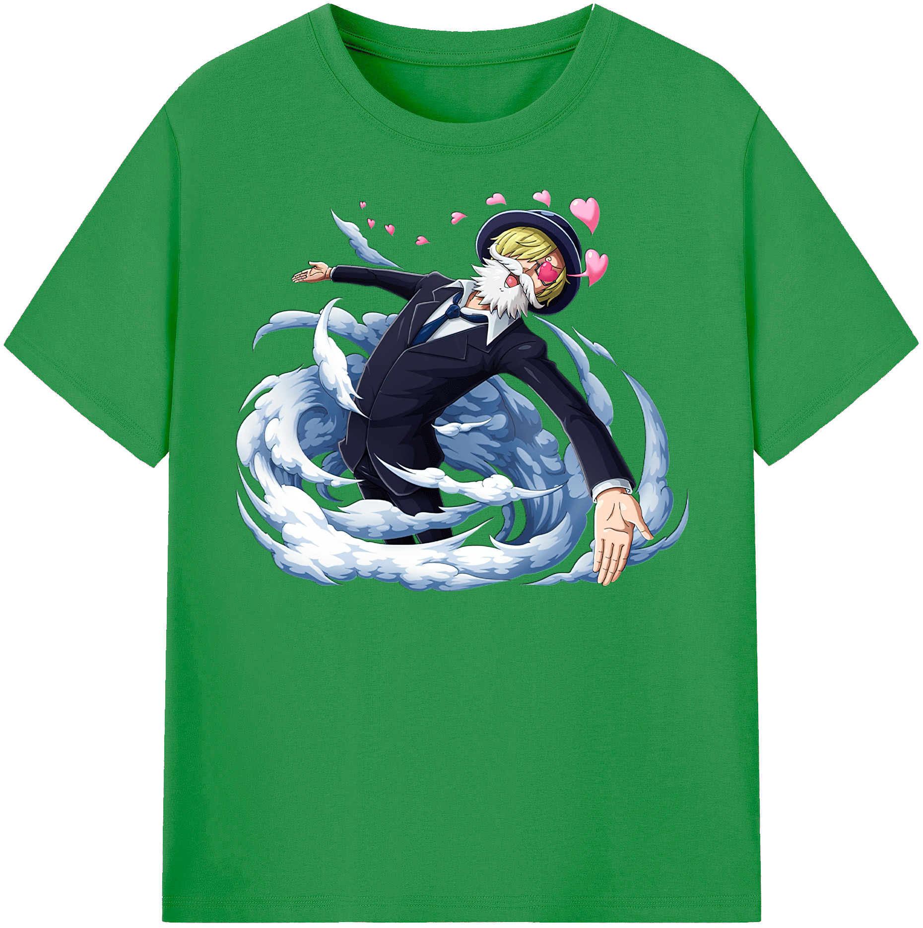 （画像用） ワンピース サンジ ONE PIECE Sanji レディースカジュアルプリントTシャツ（綿100％）