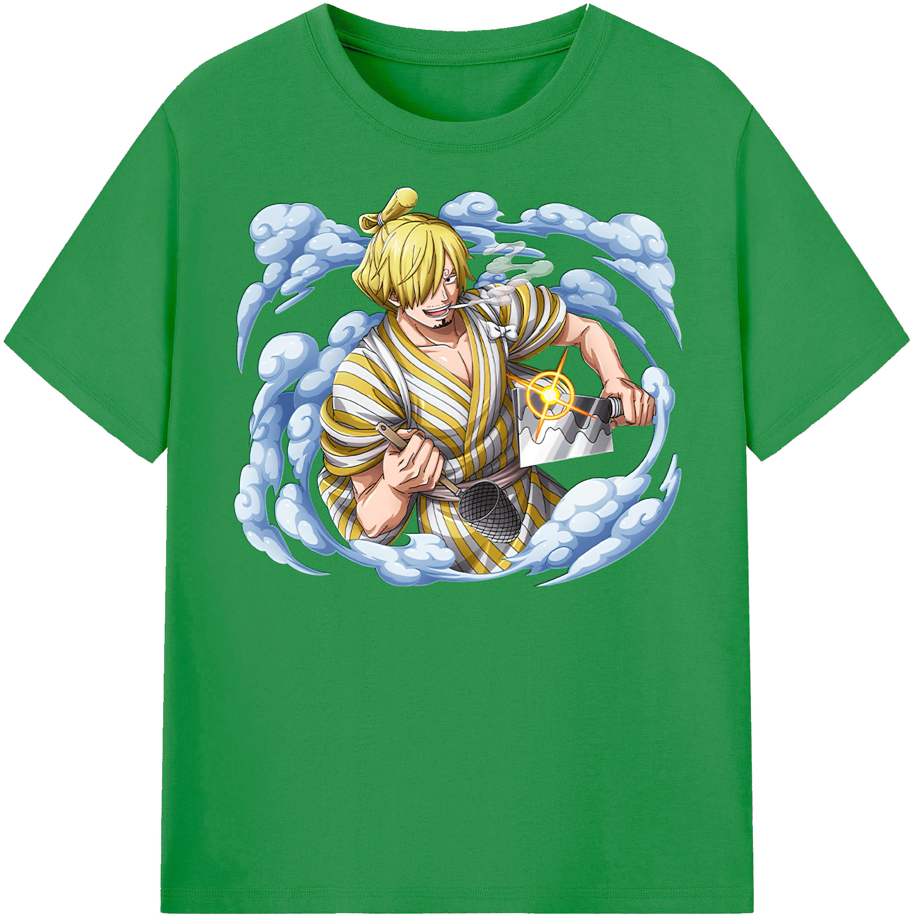 （画像用） ワンピース サンジ ONE PIECE Sanji レディースカジュアルプリントTシャツ（綿100％）