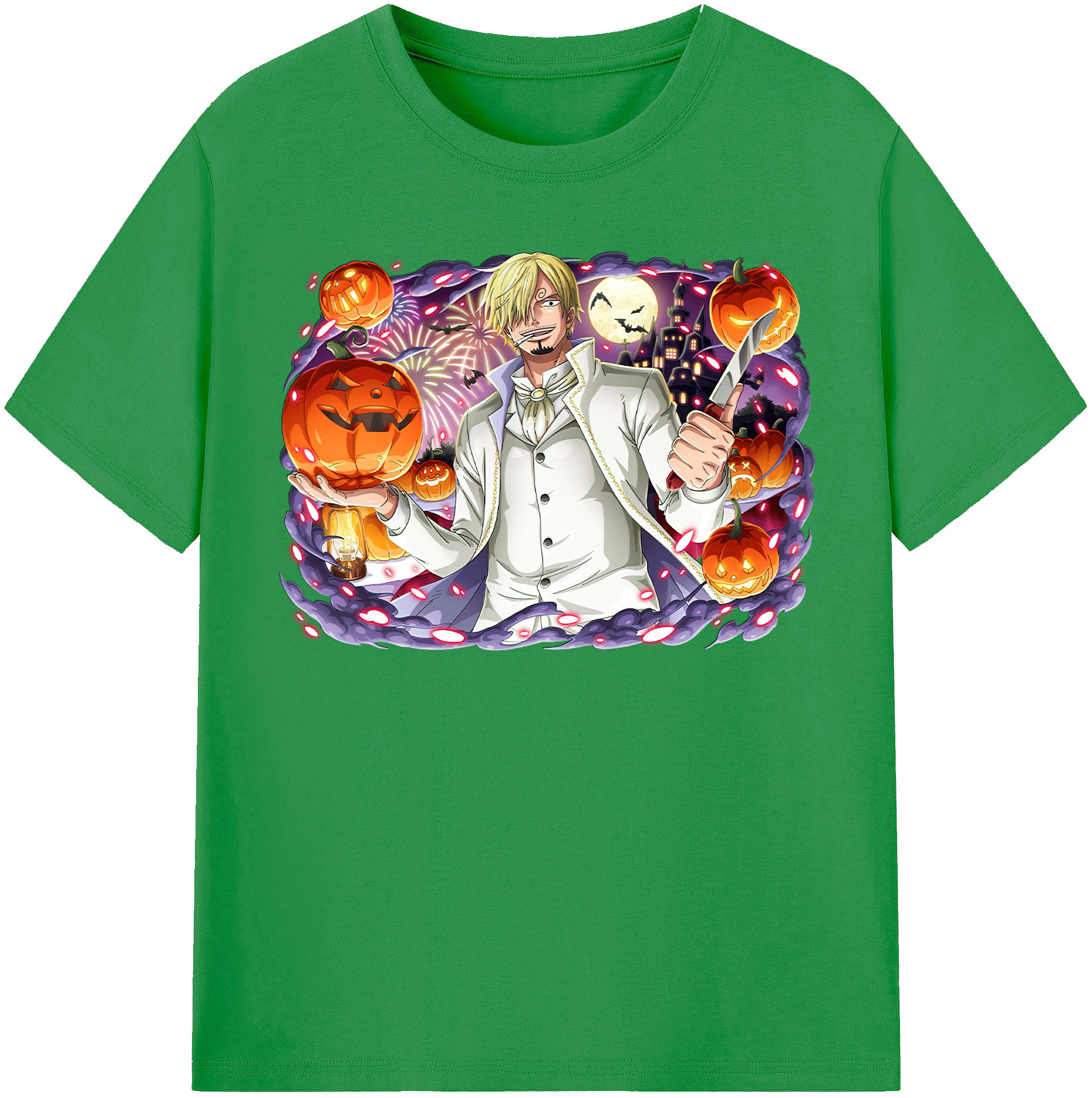 （画像用） ワンピース サンジ ONE PIECE Sanji レディースカジュアルプリントTシャツ（綿100％）