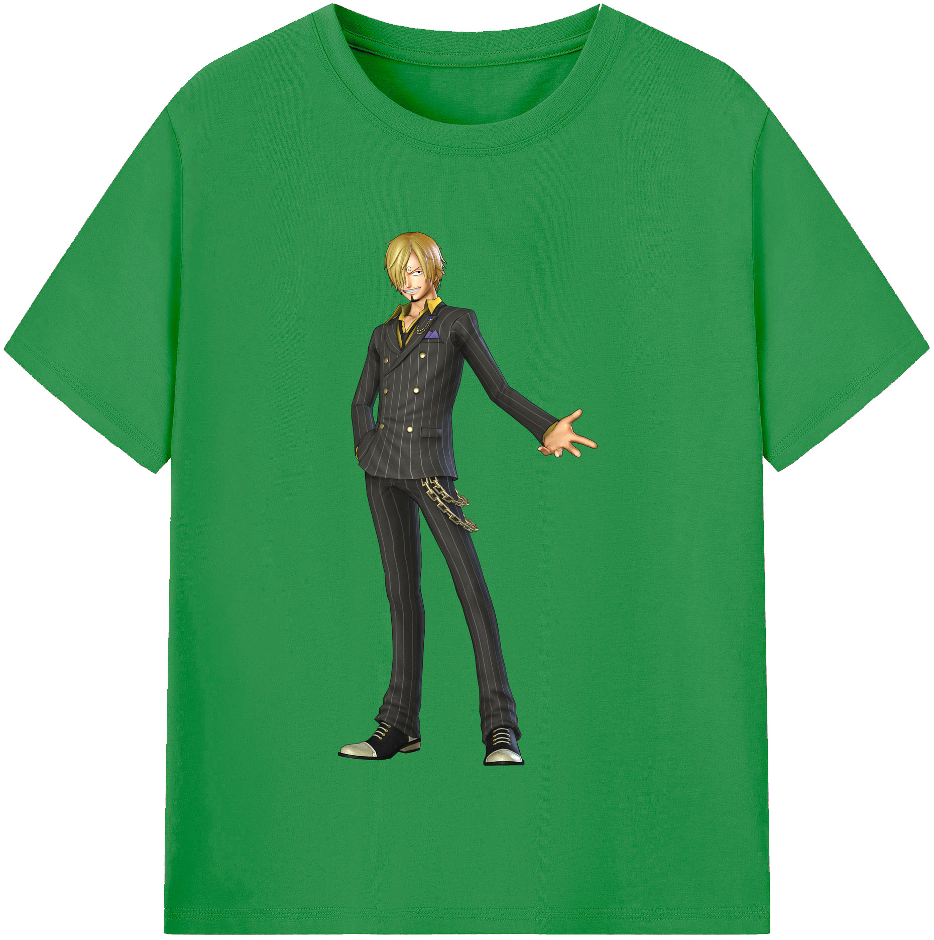 （画像用） ワンピース サンジ ONE PIECE Sanji レディースカジュアルプリントTシャツ（綿100％）