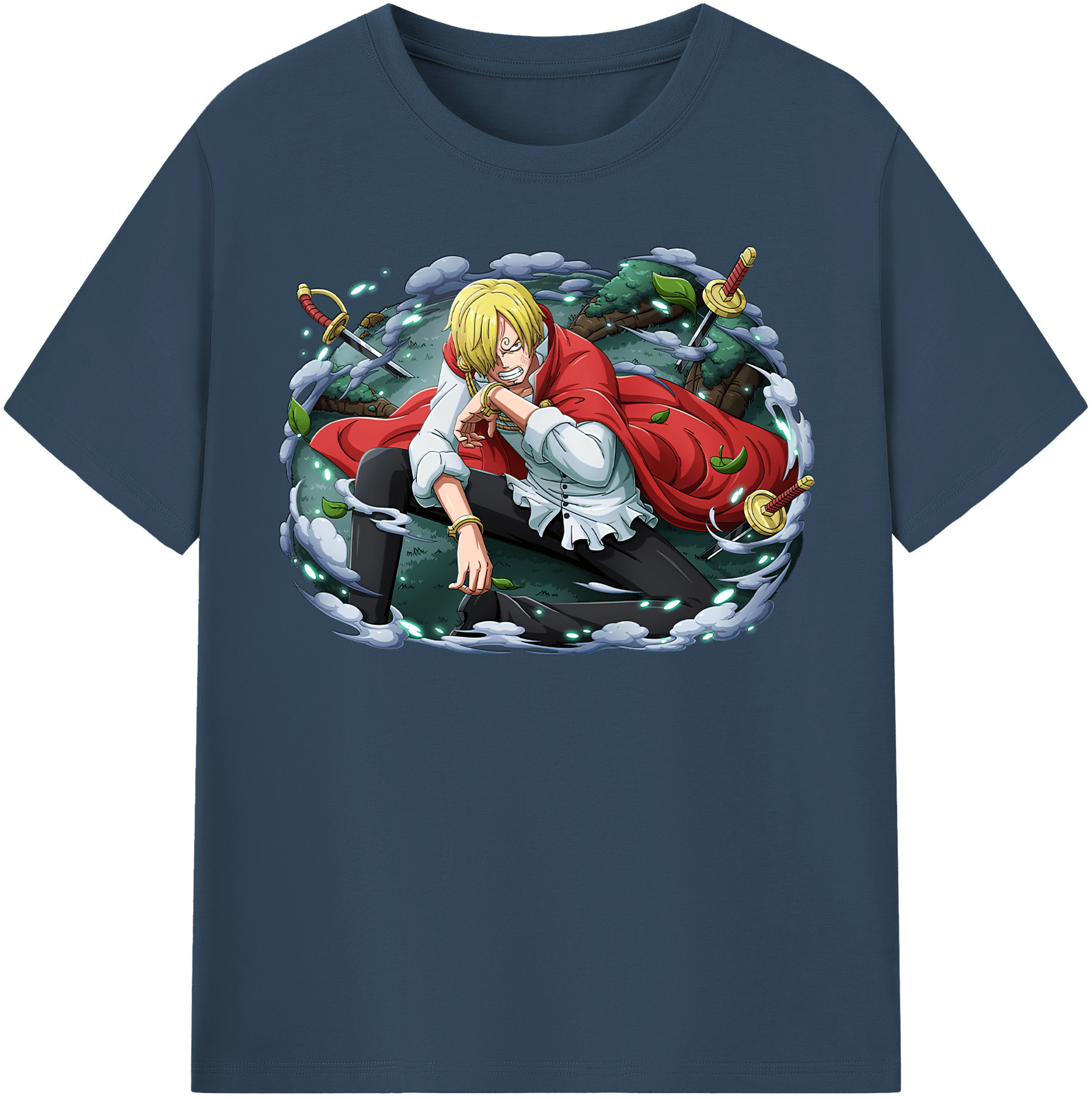 （画像用） ワンピース サンジ ONE PIECE Sanji レディースカジュアルプリントTシャツ（綿100％）
