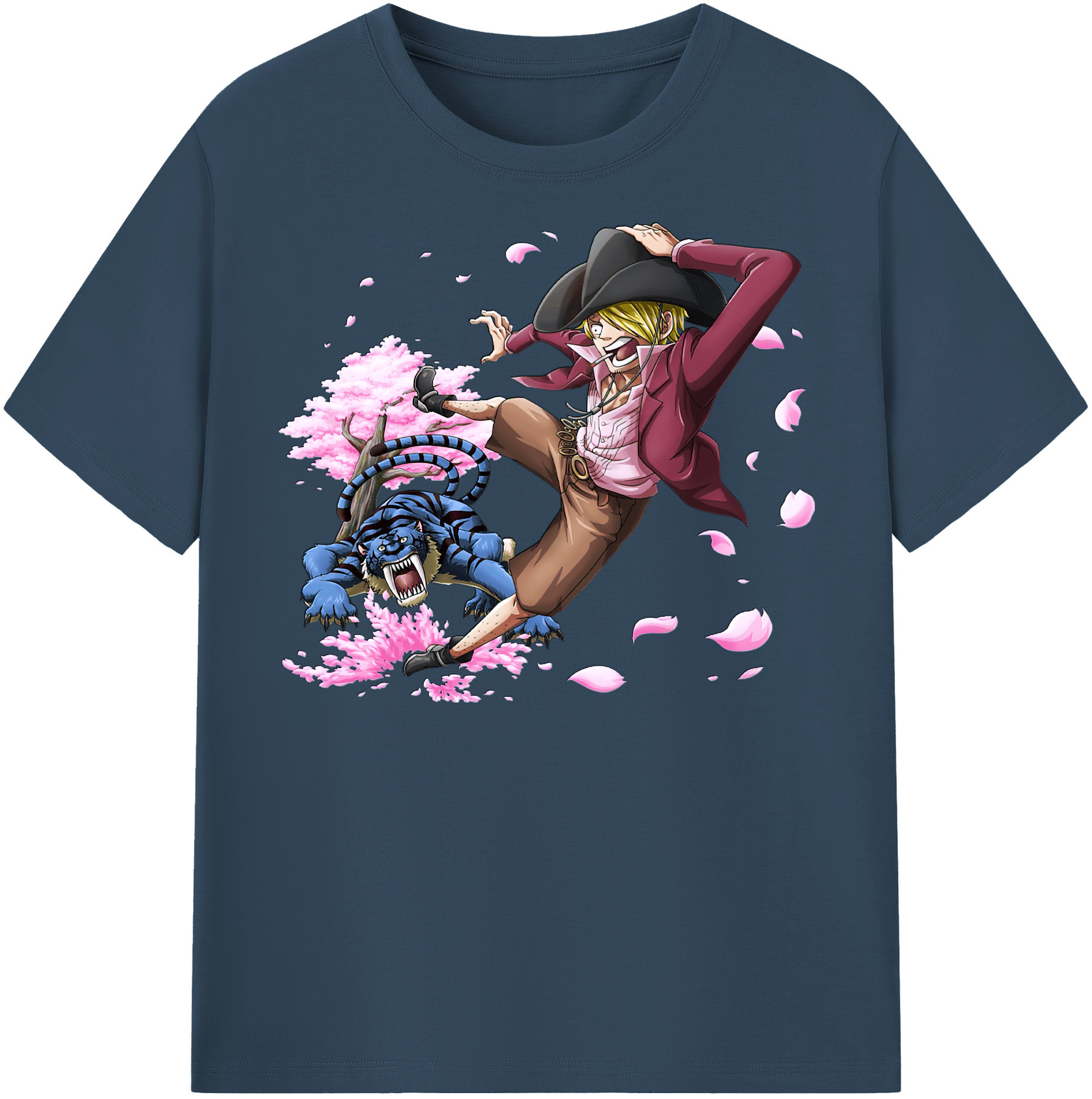 （画像用） ワンピース サンジ ONE PIECE Sanji レディースカジュアルプリントTシャツ（綿100％）