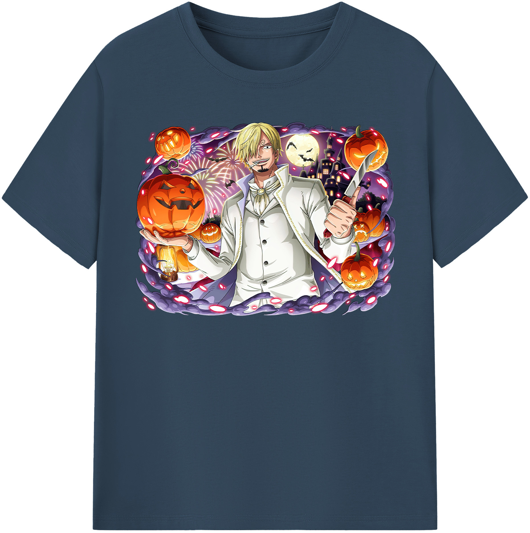 （画像用） ワンピース サンジ ONE PIECE Sanji レディースカジュアルプリントTシャツ（綿100％）