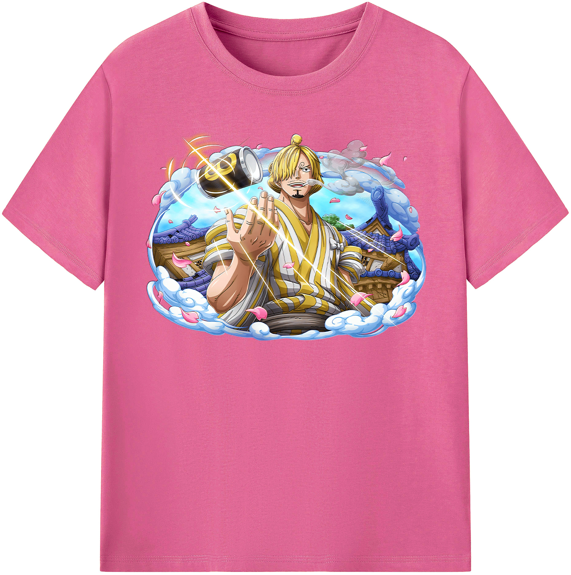 （画像用） ワンピース サンジ ONE PIECE Sanji レディースカジュアルプリントTシャツ（綿100％）