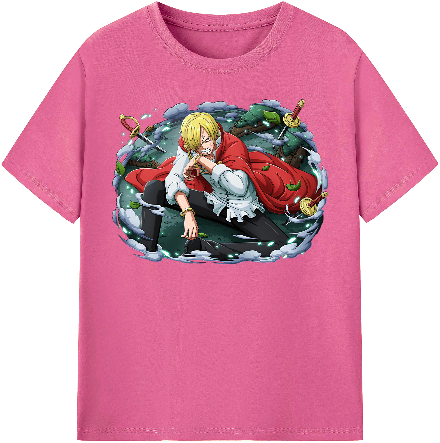 （画像用） ワンピース サンジ ONE PIECE Sanji レディースカジュアルプリントTシャツ（綿100％）