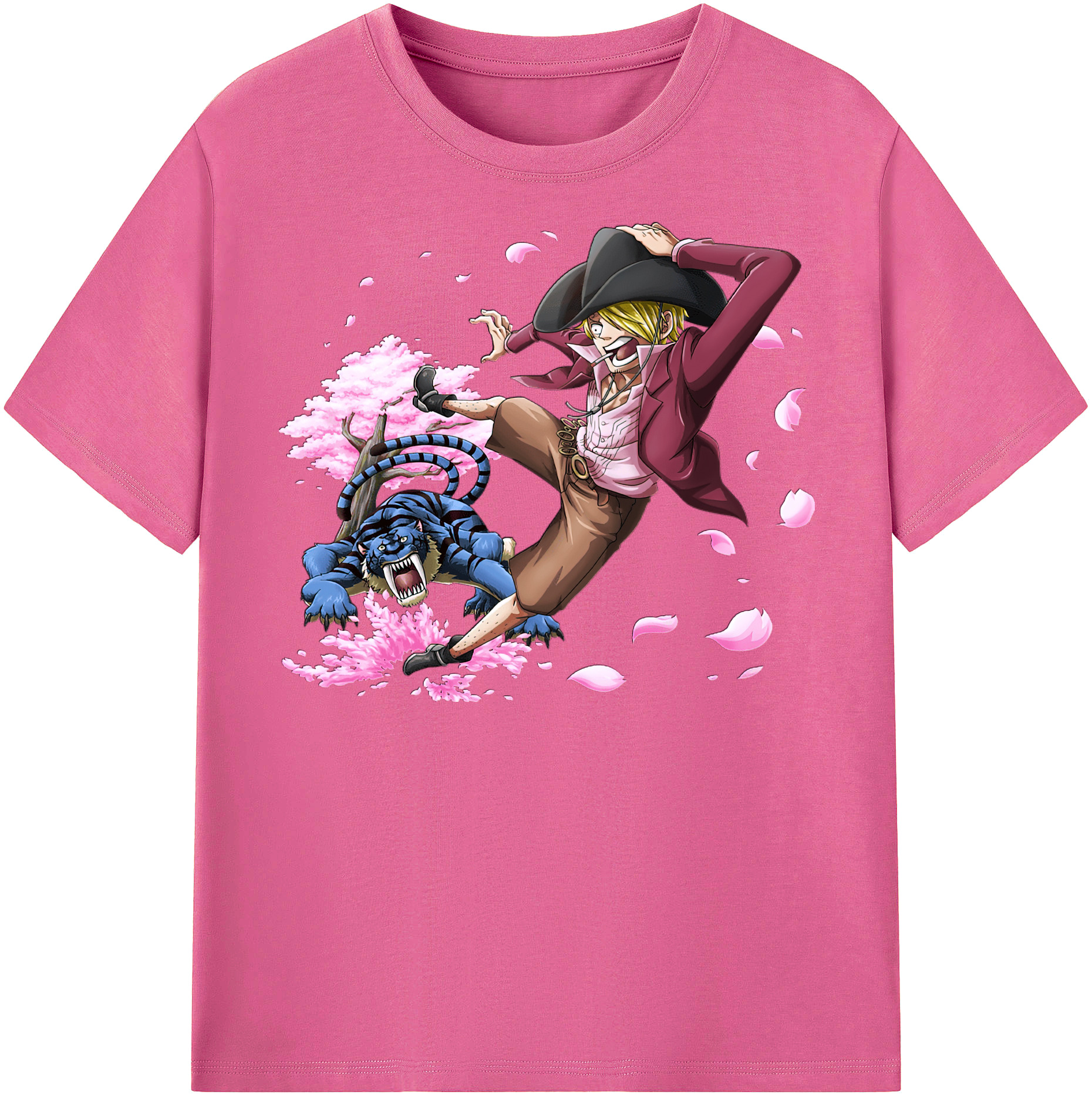 （画像用） ワンピース サンジ ONE PIECE Sanji レディースカジュアルプリントTシャツ（綿100％）