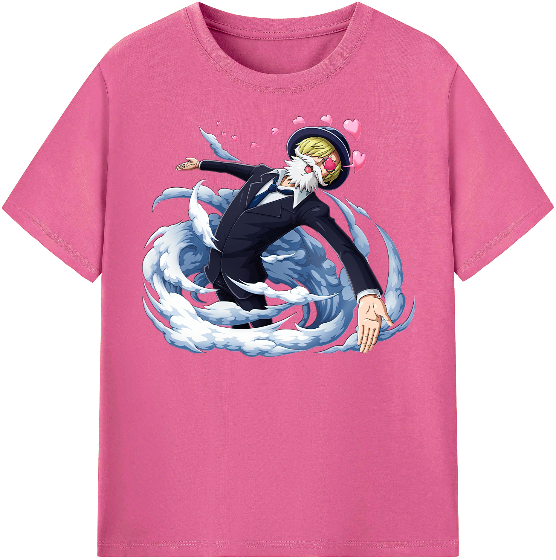 （画像用） ワンピース サンジ ONE PIECE Sanji レディースカジュアルプリントTシャツ（綿100％）