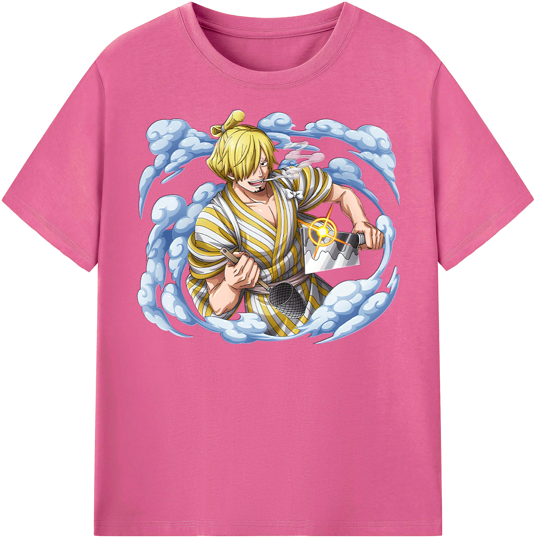 （画像用） ワンピース サンジ ONE PIECE Sanji レディースカジュアルプリントTシャツ（綿100％）