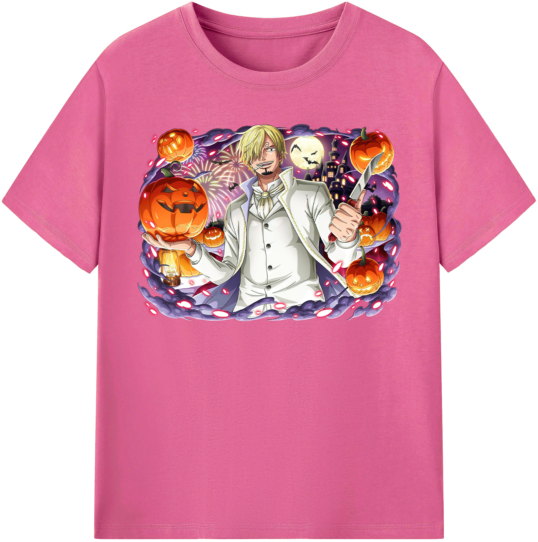 （画像用） ワンピース サンジ ONE PIECE Sanji レディースカジュアルプリントTシャツ（綿100％）