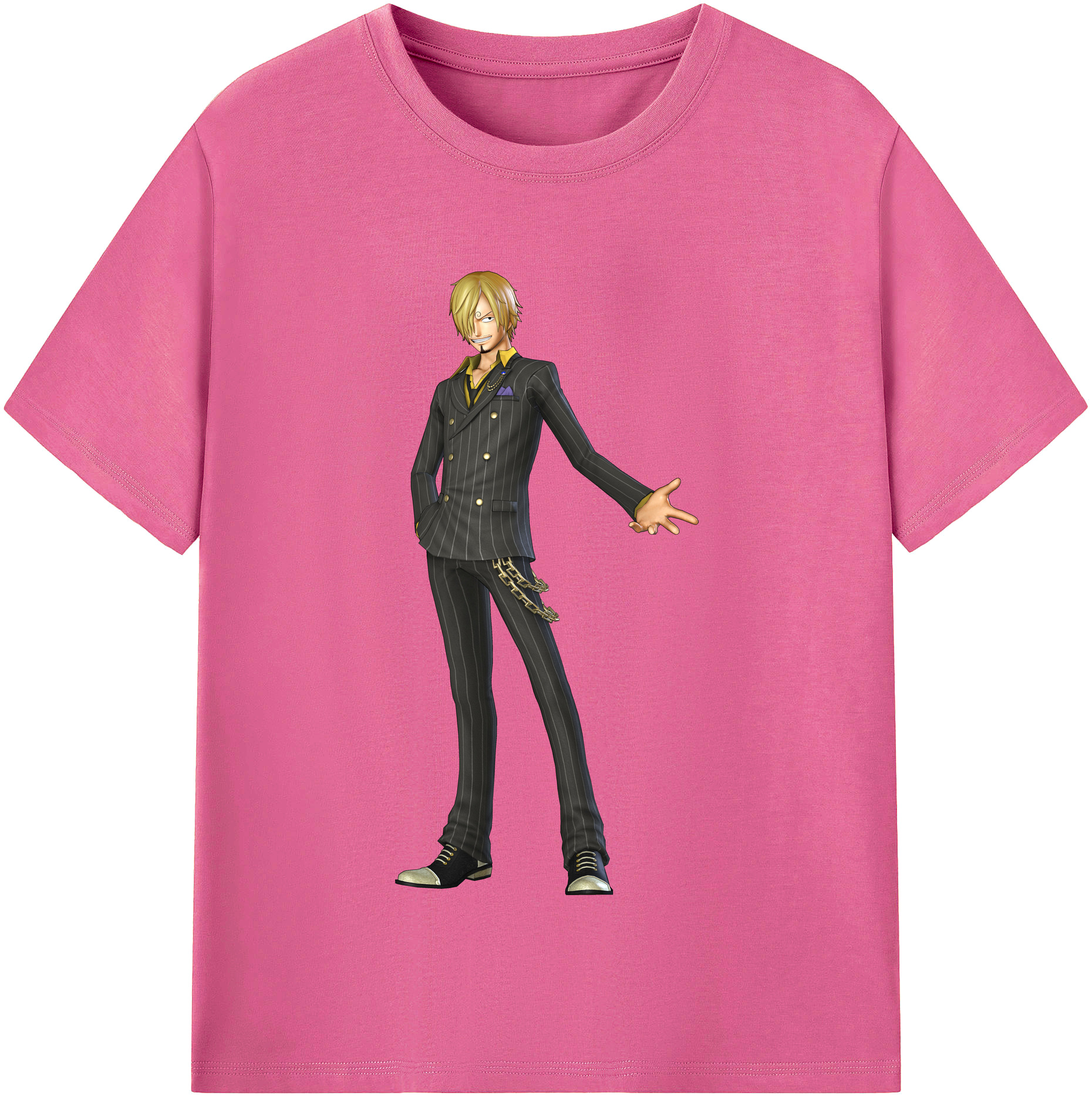 （画像用） ワンピース サンジ ONE PIECE Sanji レディースカジュアルプリントTシャツ（綿100％）