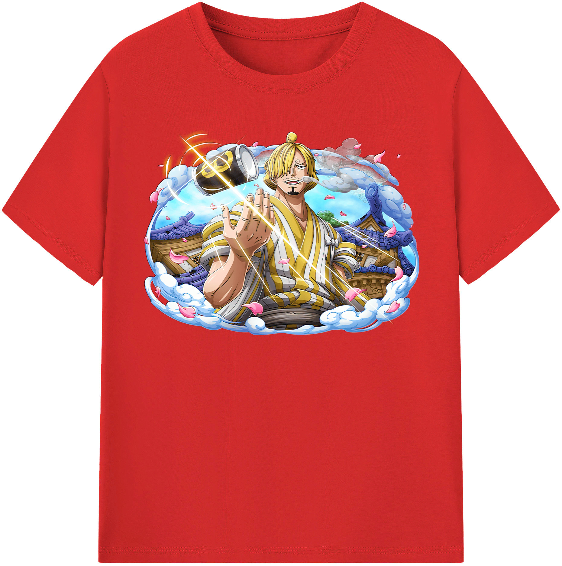 （画像用） ワンピース サンジ ONE PIECE Sanji レディースカジュアルプリントTシャツ（綿100％）