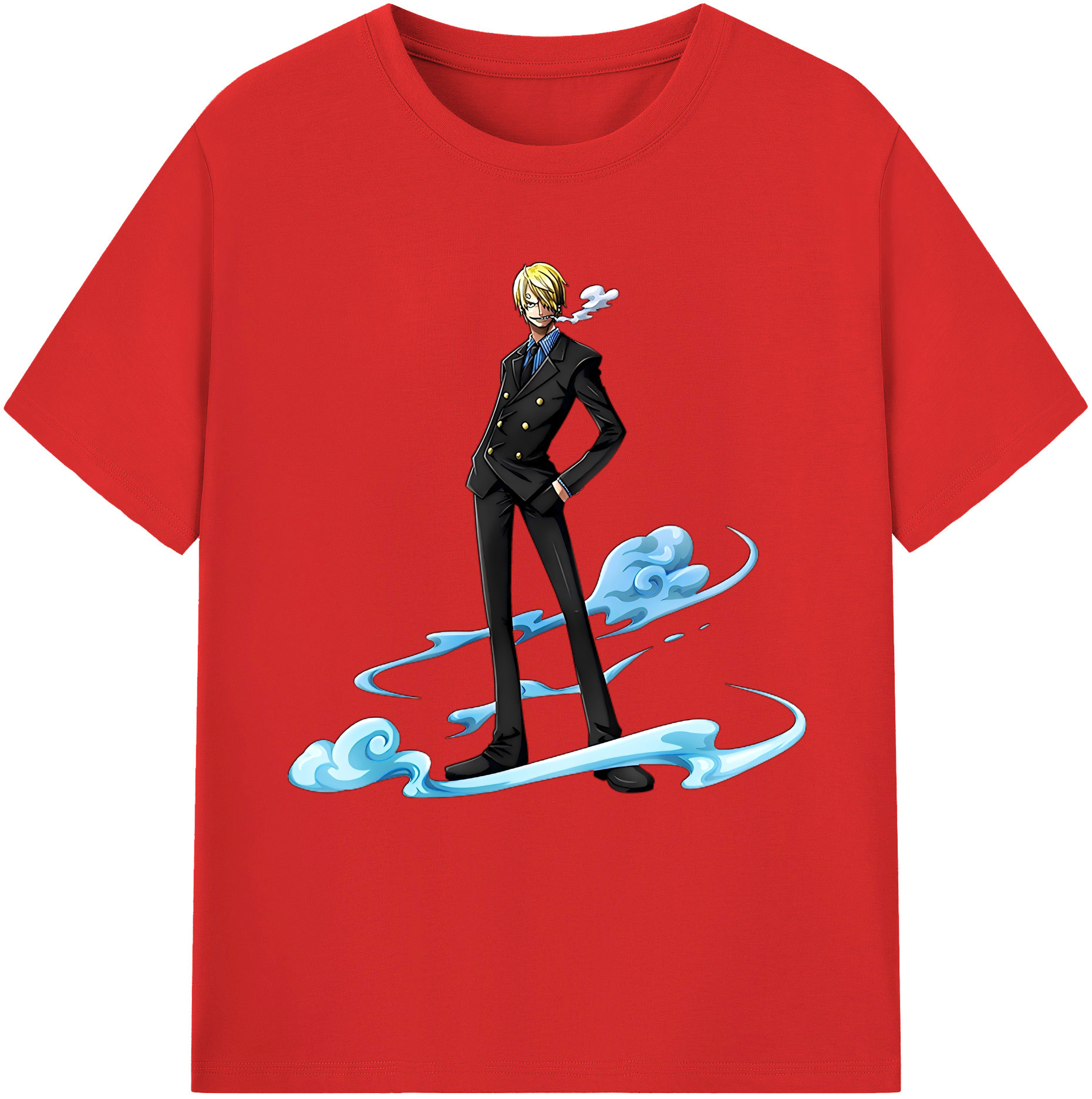 （画像用） ワンピース サンジ ONE PIECE Sanji レディースカジュアルプリントTシャツ（綿100％）