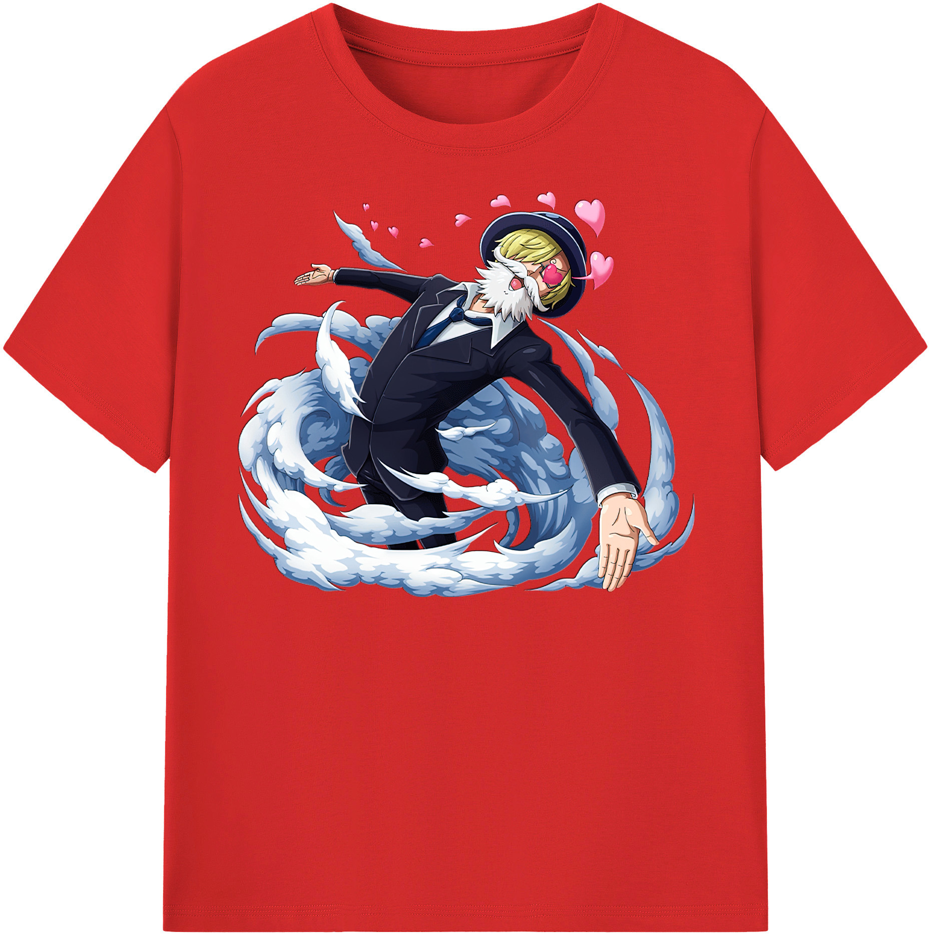 （画像用） ワンピース サンジ ONE PIECE Sanji レディースカジュアルプリントTシャツ（綿100％）
