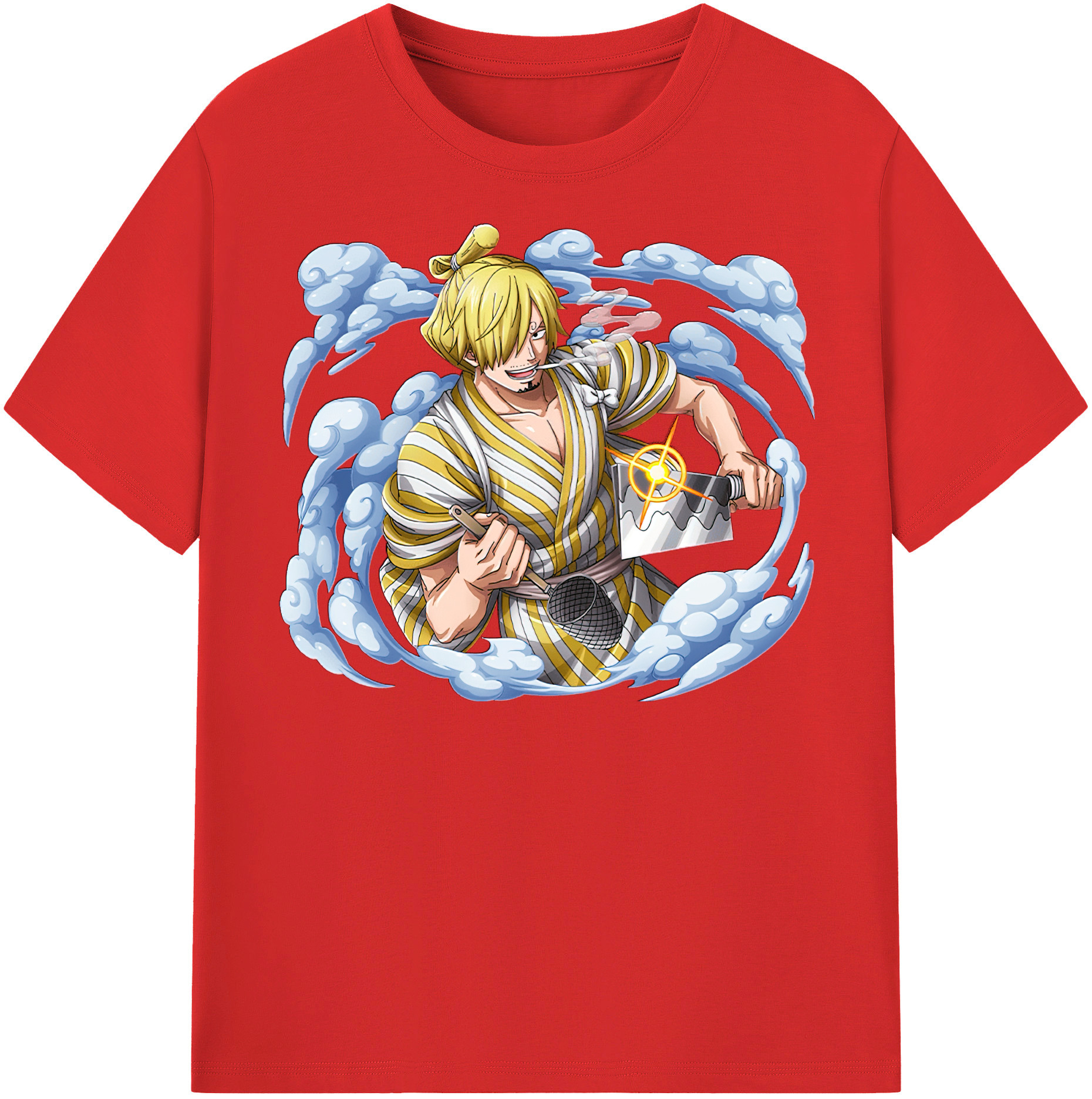 （画像用） ワンピース サンジ ONE PIECE Sanji レディースカジュアルプリントTシャツ（綿100％）