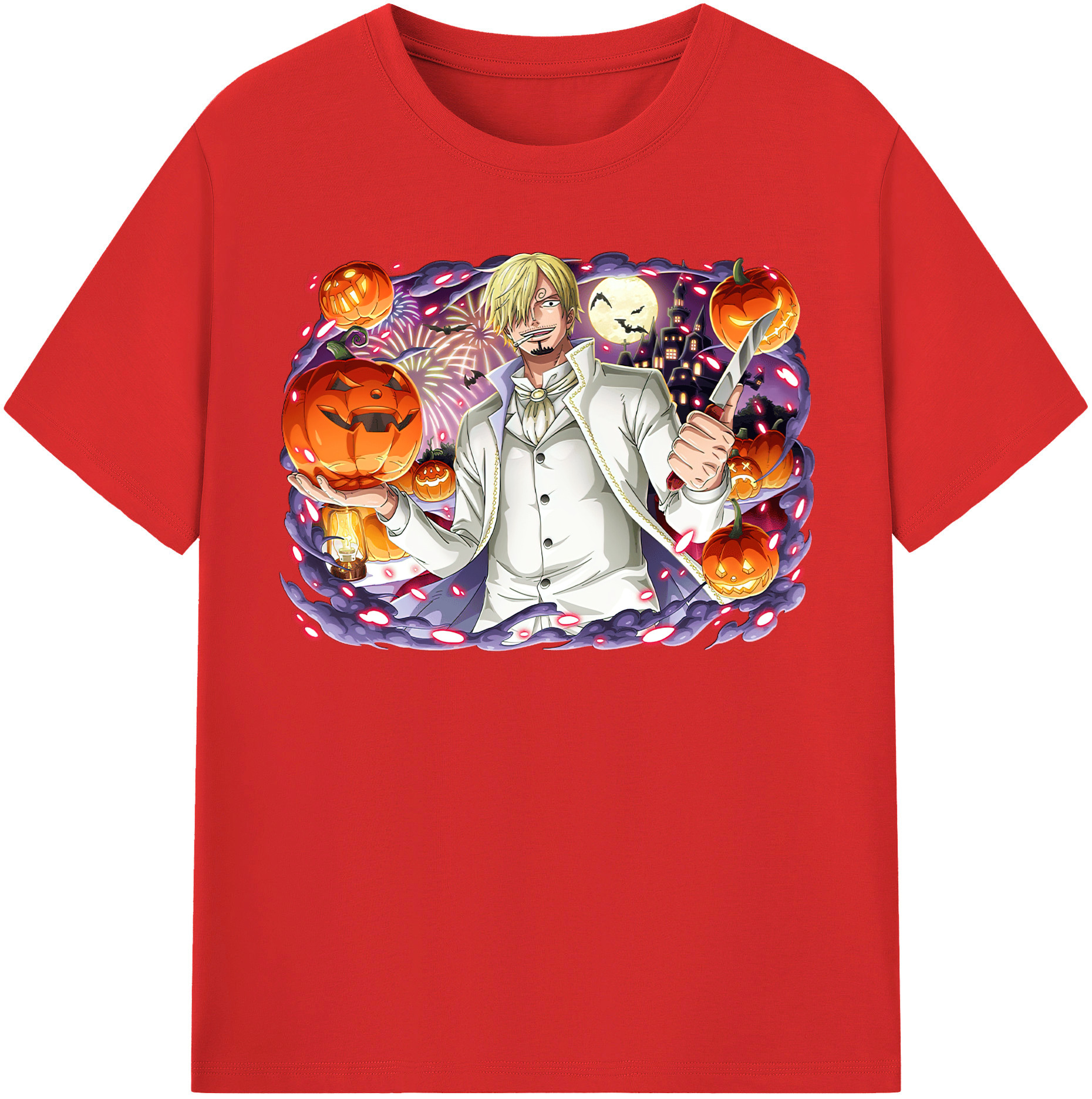 （画像用） ワンピース サンジ ONE PIECE Sanji レディースカジュアルプリントTシャツ（綿100％）