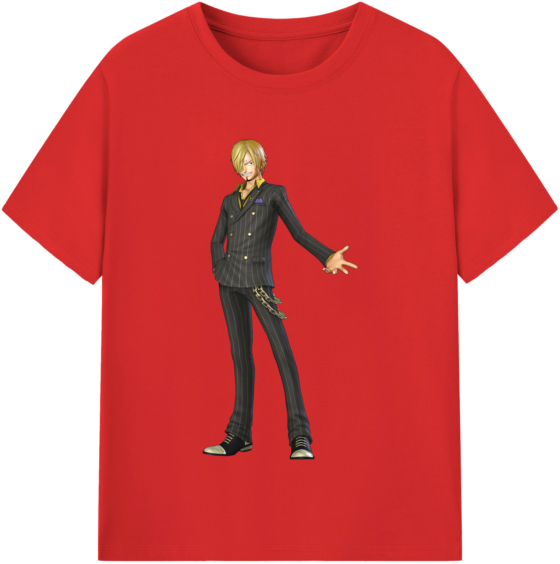 （画像用） ワンピース サンジ ONE PIECE Sanji レディースカジュアルプリントTシャツ（綿100％）