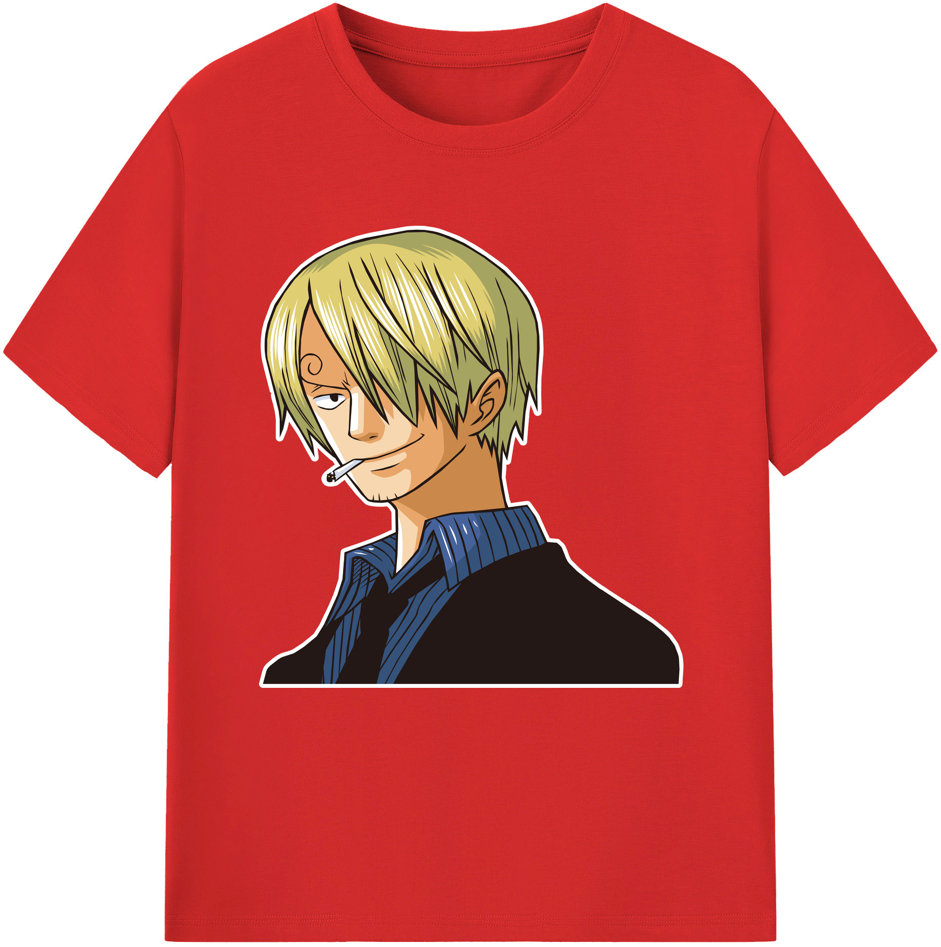 （画像用） ワンピース サンジ ONE PIECE Sanji レディースカジュアルプリントTシャツ（綿100％）