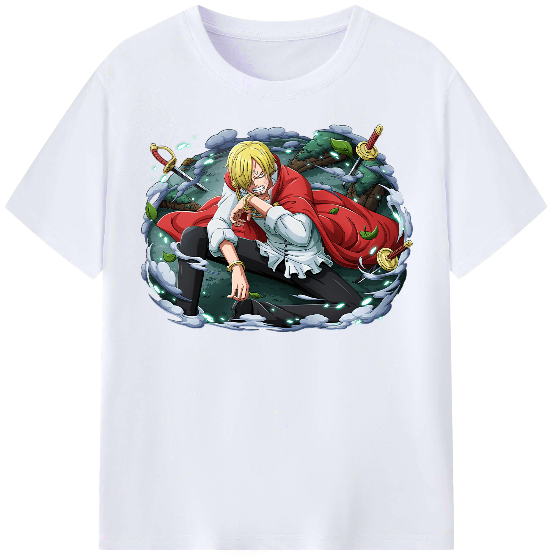 （画像用） ワンピース サンジ ONE PIECE Sanji レディースカジュアルプリントTシャツ（綿100％）
