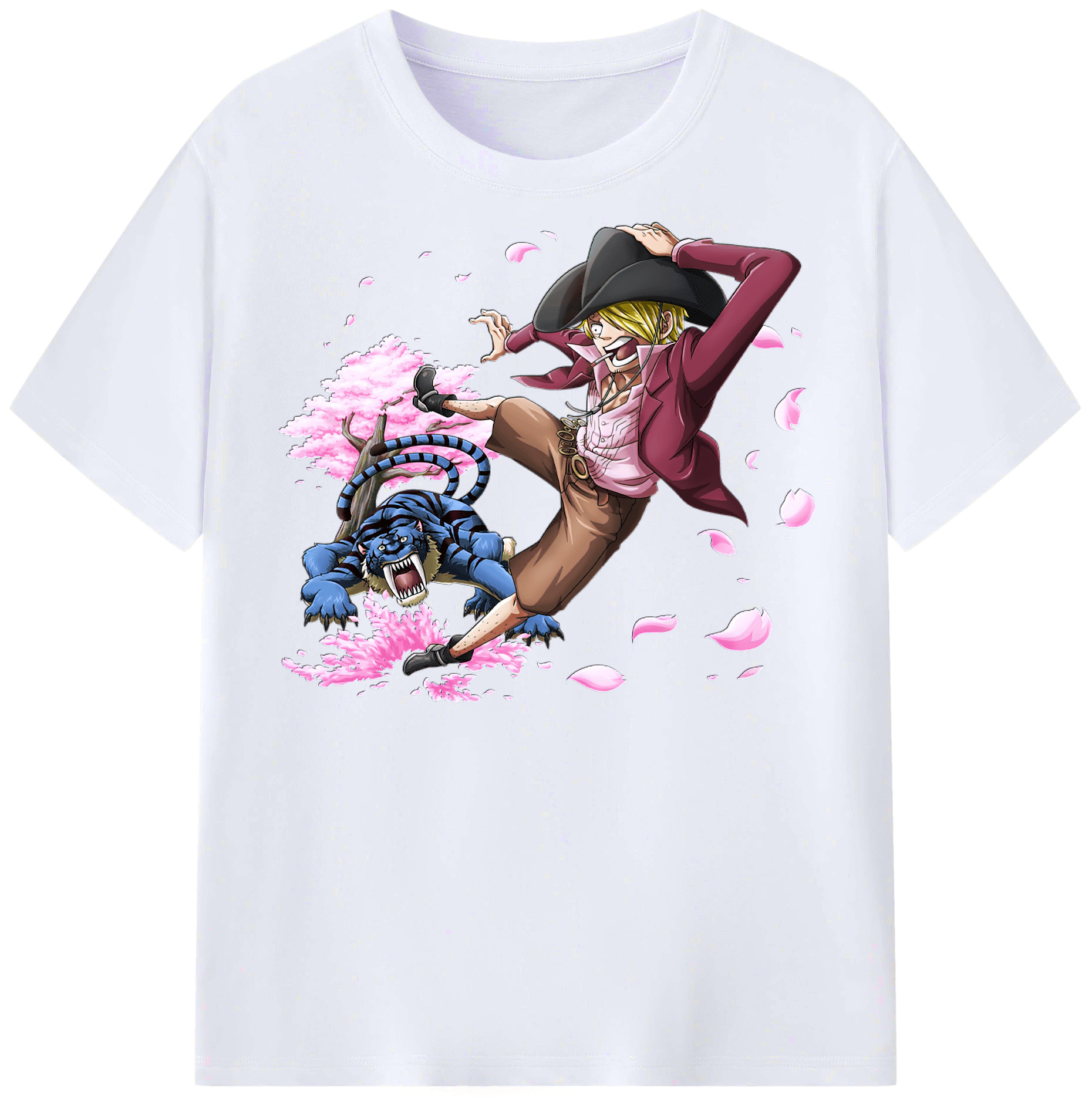 （画像用） ワンピース サンジ ONE PIECE Sanji レディースカジュアルプリントTシャツ（綿100％）
