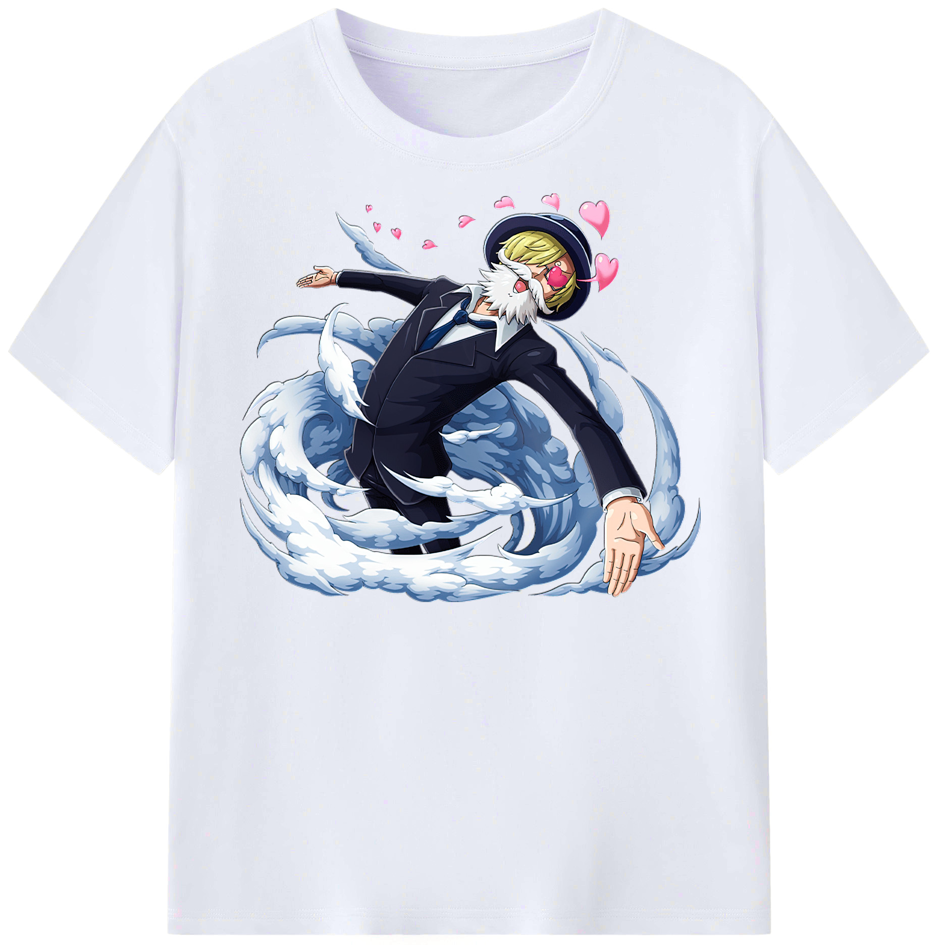 （画像用） ワンピース サンジ ONE PIECE Sanji レディースカジュアルプリントTシャツ（綿100％）