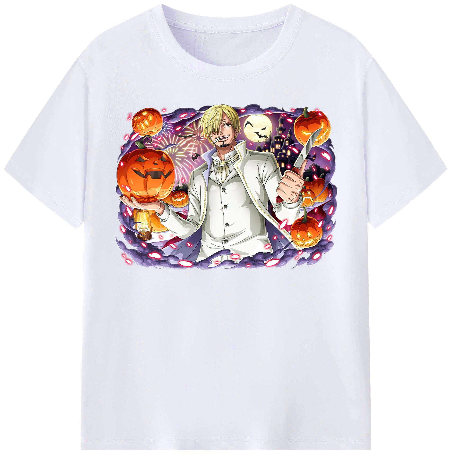 （画像用） ワンピース サンジ ONE PIECE Sanji レディースカジュアルプリントTシャツ（綿100％）