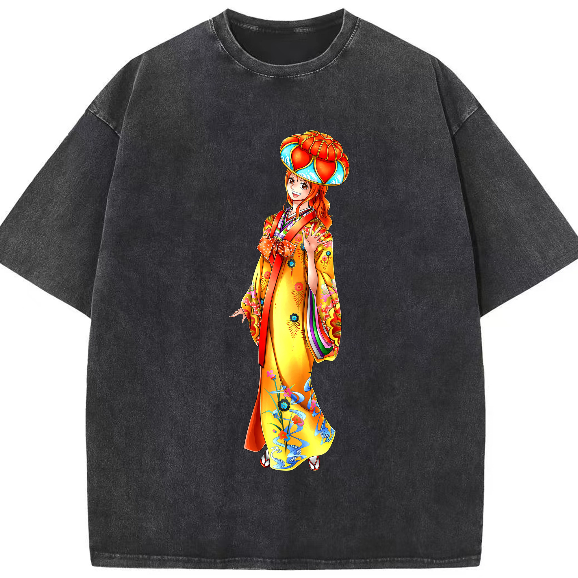 ワンピース ナミ ONE PIECE Nami 綿100% ヴィンテージ風 半袖Tシャツ（フロントプリント）