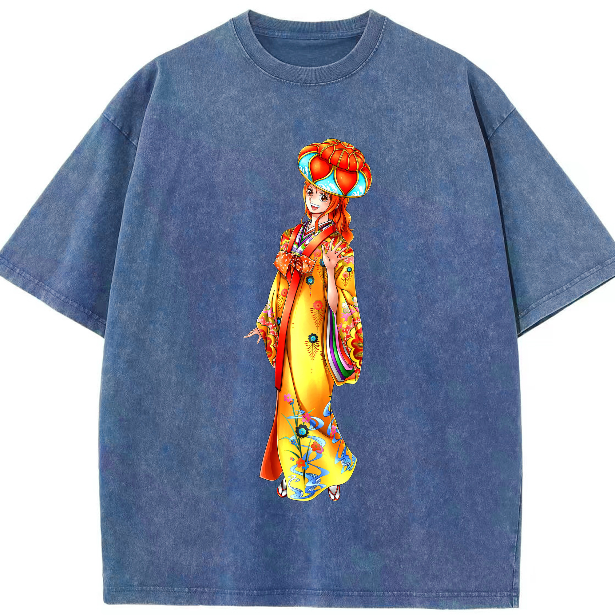 ワンピース ナミ ONE PIECE Nami 綿100% ヴィンテージ風 半袖Tシャツ（フロントプリント）
