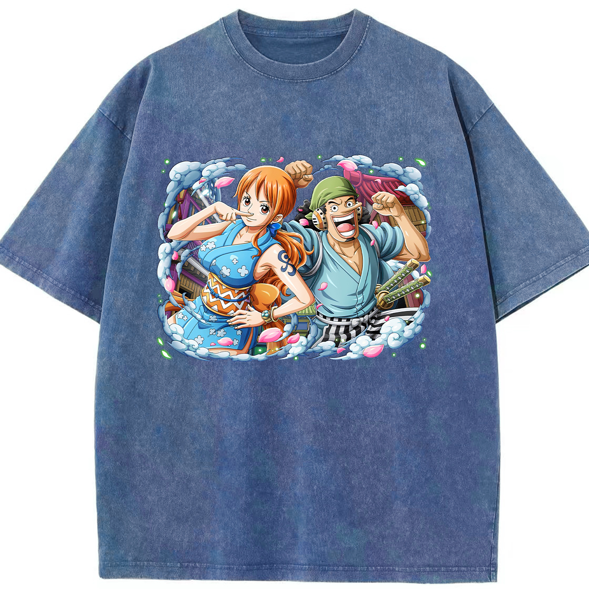 ワンピース ナミ ONE PIECE Nami 綿100% ヴィンテージ風 半袖Tシャツ（フロントプリント）