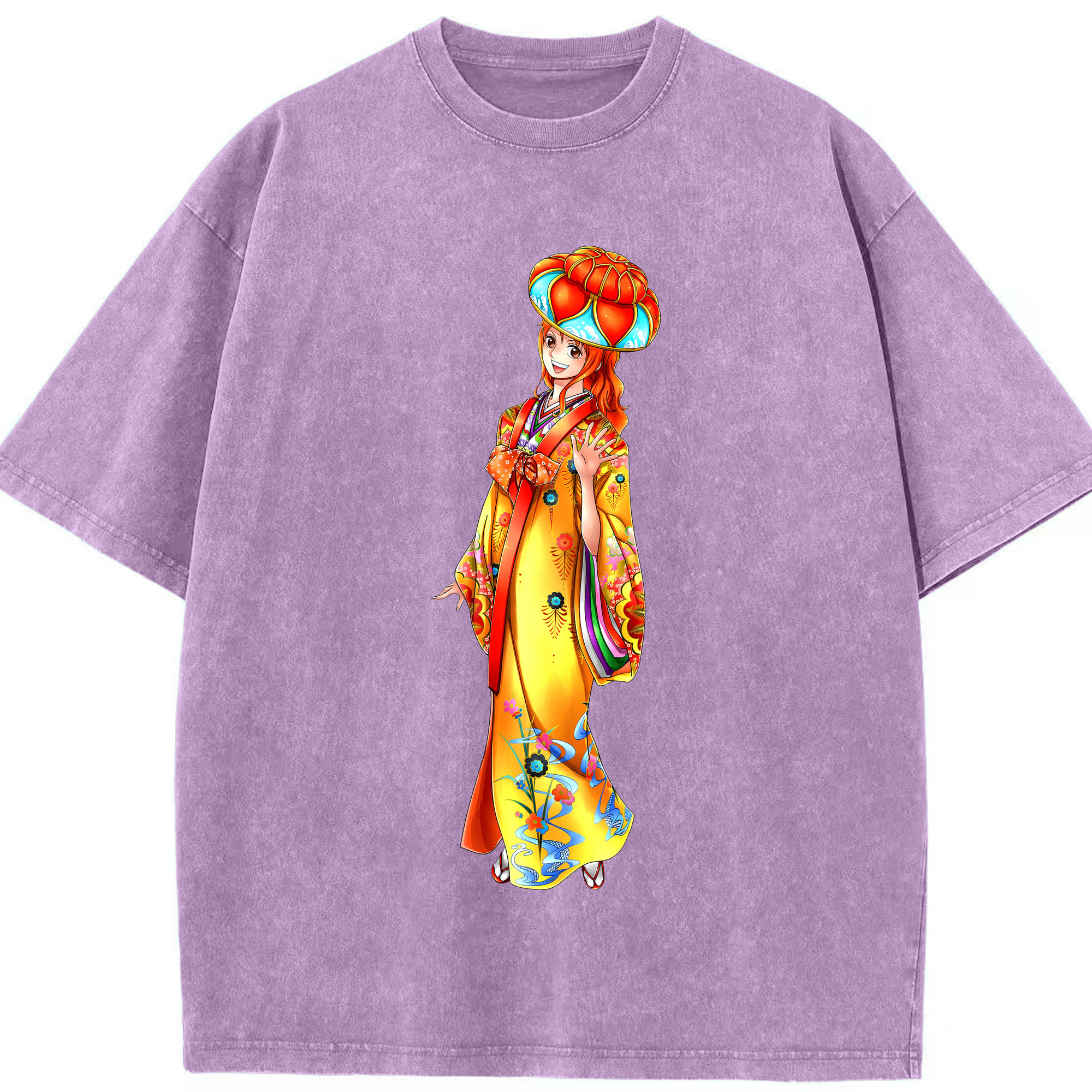 ワンピース ナミ ONE PIECE Nami 綿100% ヴィンテージ風 半袖Tシャツ（フロントプリント）