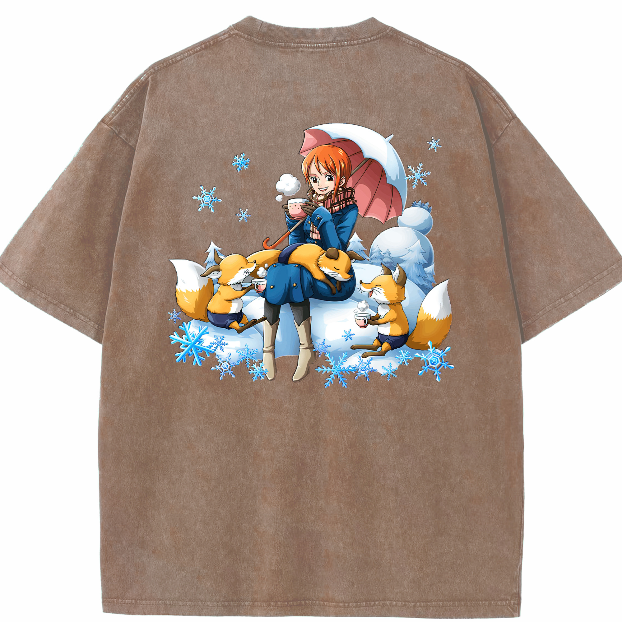 ワンピース ナミ ONE PIECE Nami 綿100% ヴィンテージ風 半袖Tシャツ（背面プリント）