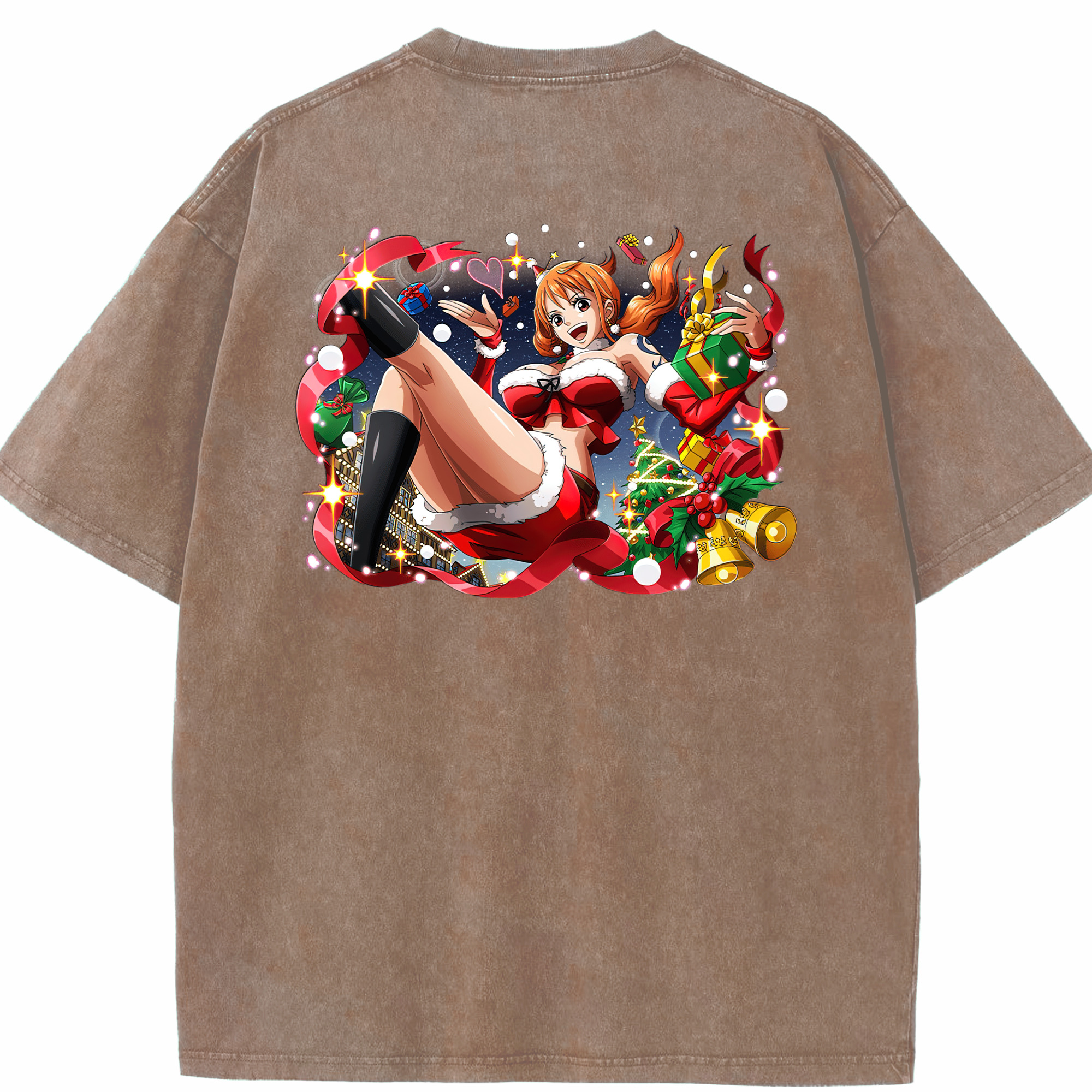 ワンピース ナミ ONE PIECE Nami 綿100% ヴィンテージ風 半袖Tシャツ（背面プリント）