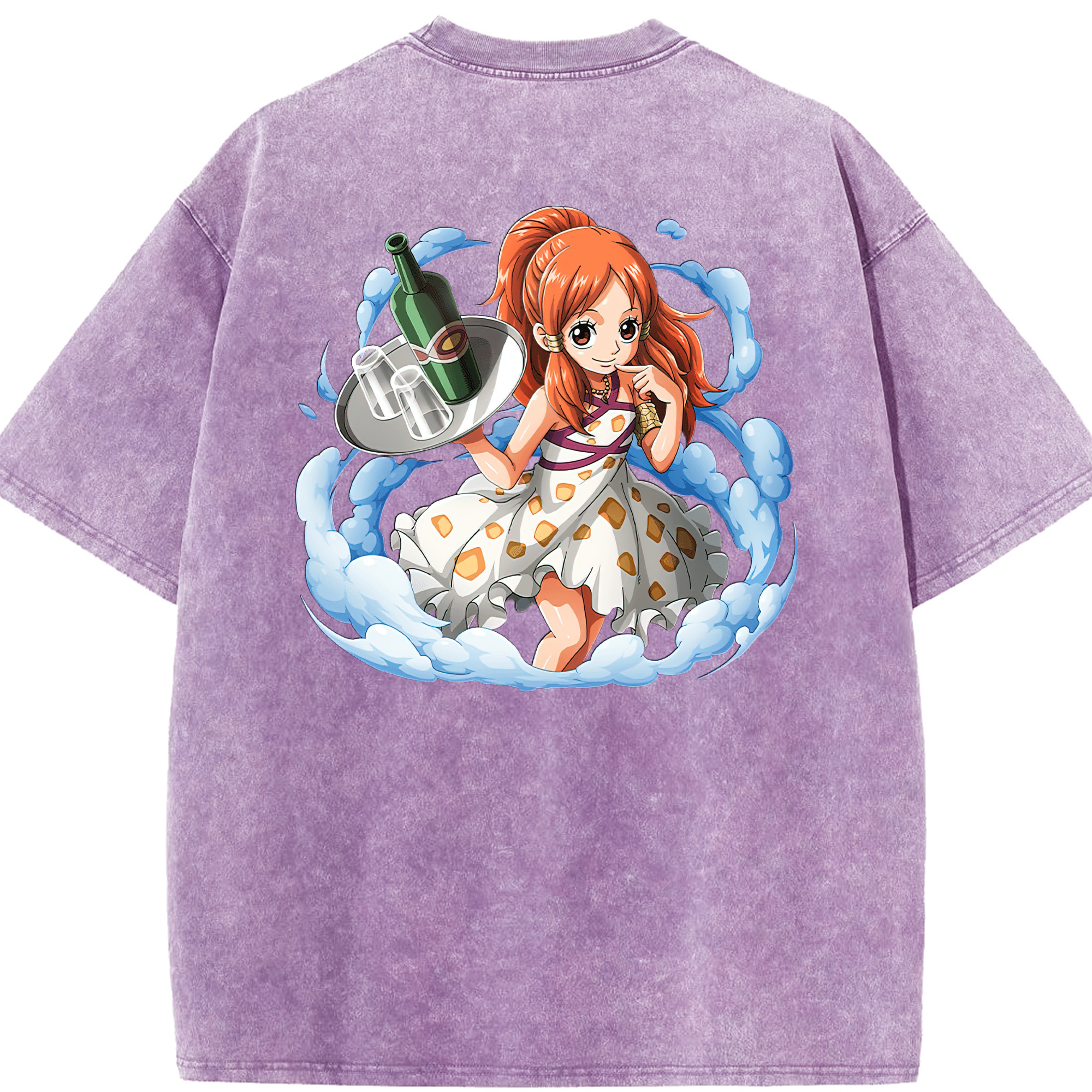 ワンピース ナミ ONE PIECE Nami 綿100% ヴィンテージ風 半袖Tシャツ（背面プリント）