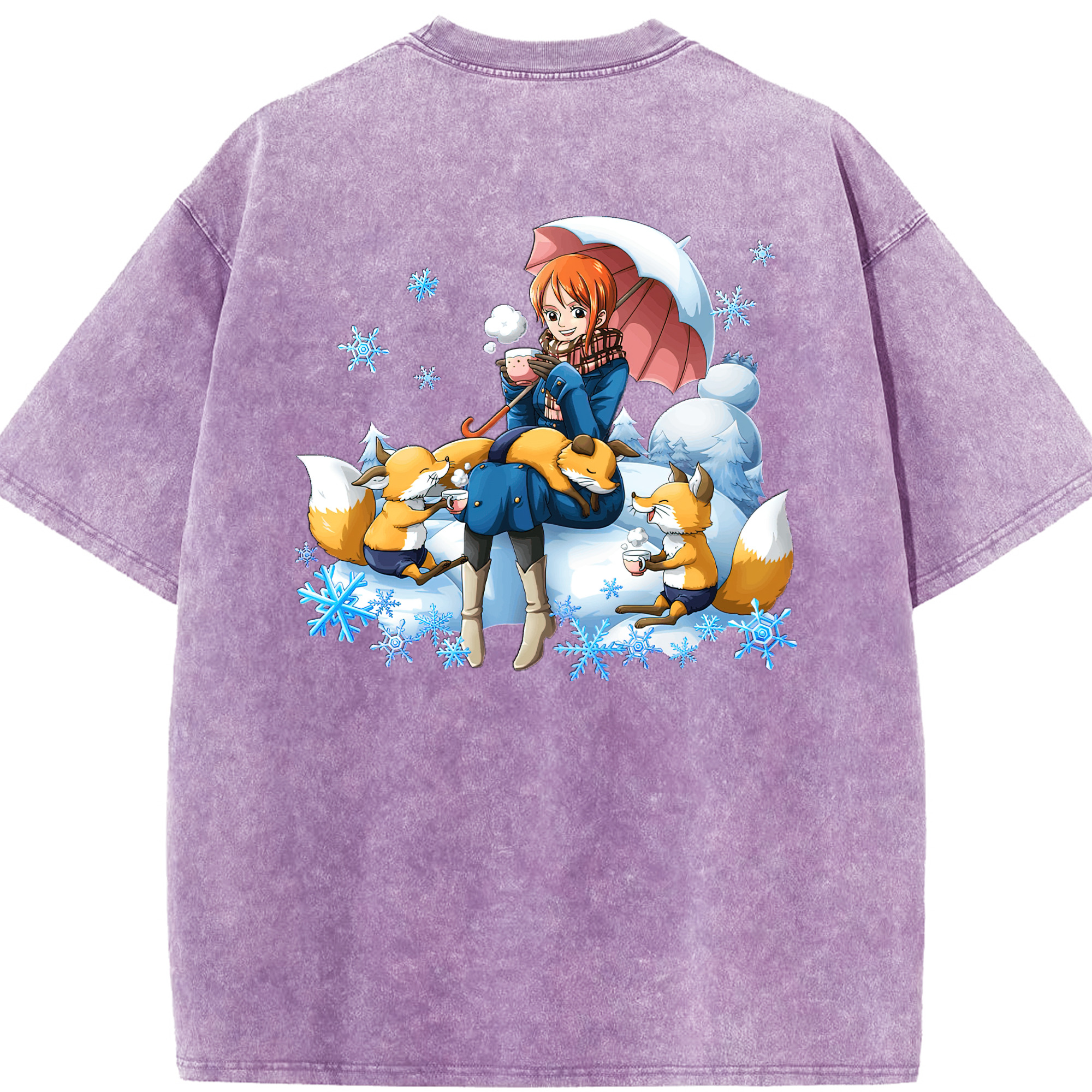 ワンピース ナミ ONE PIECE Nami 綿100% ヴィンテージ風 半袖Tシャツ（背面プリント）