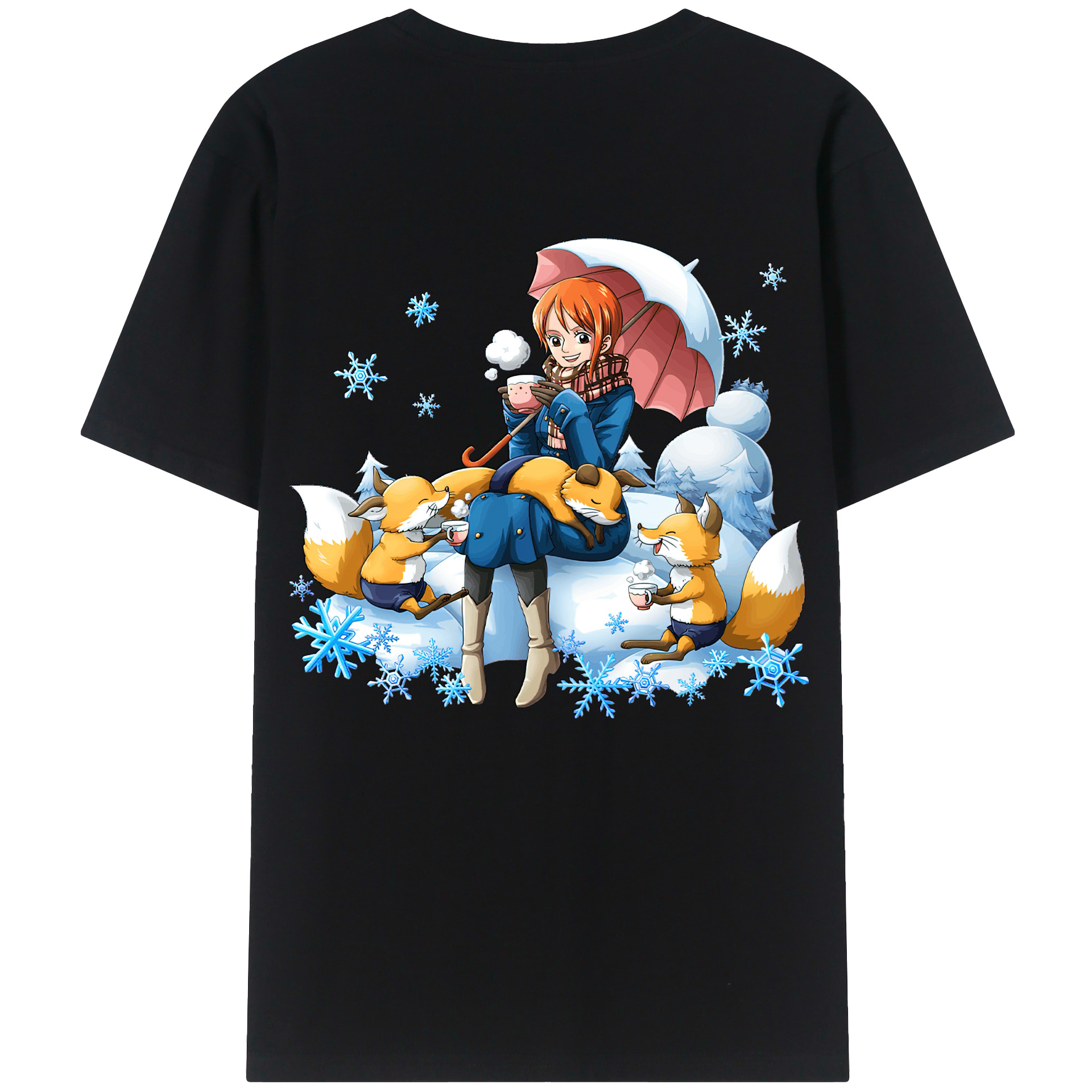 （画像用） ワンピース ナミ ONE PIECE Nami 綿100％ メンズ半袖Tシャツ（バックプリント） 通気性