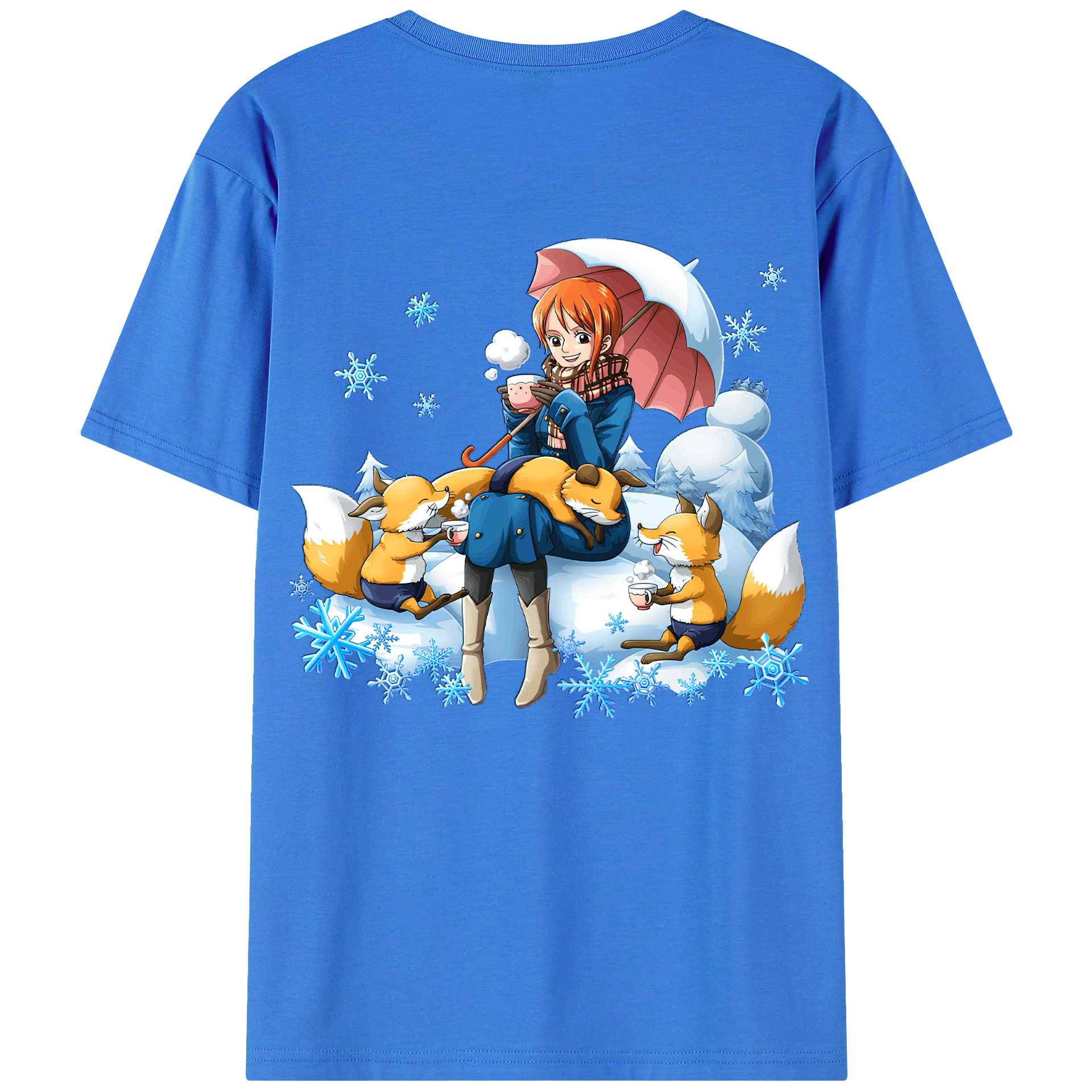 （画像用） ワンピース ナミ ONE PIECE Nami 綿100％ メンズ半袖Tシャツ（バックプリント） 通気性