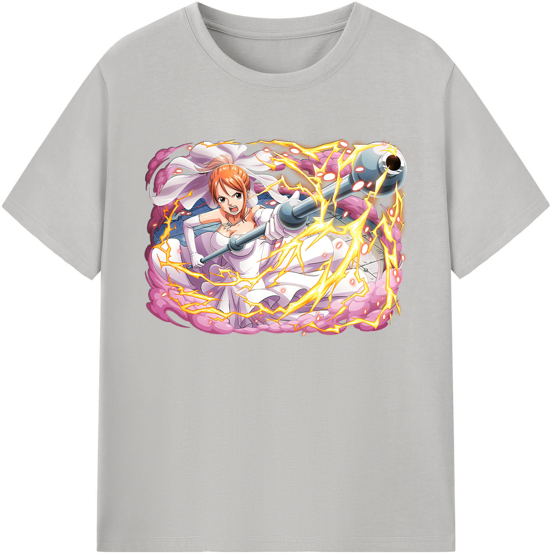 （画像用） ワンピース ナミ ONE PIECE Nami 綿100％ メンズ半袖Tシャツ｜肌触りやわらか＆通気性
