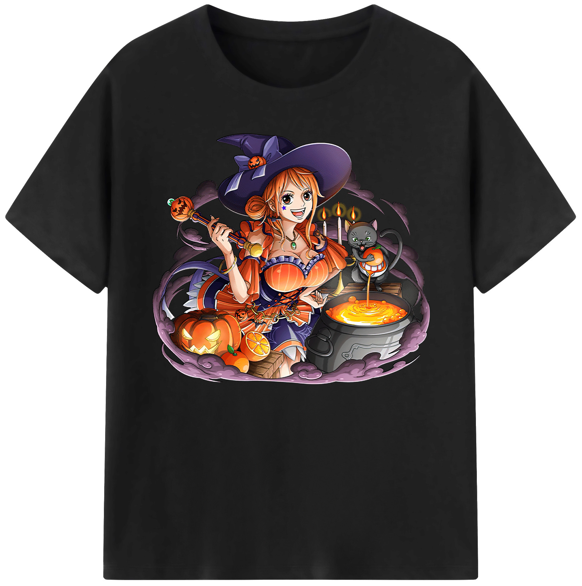 （画像用） ワンピース ナミ ONE PIECE Nami 綿100％ メンズ半袖Tシャツ｜肌触りやわらか＆通気性