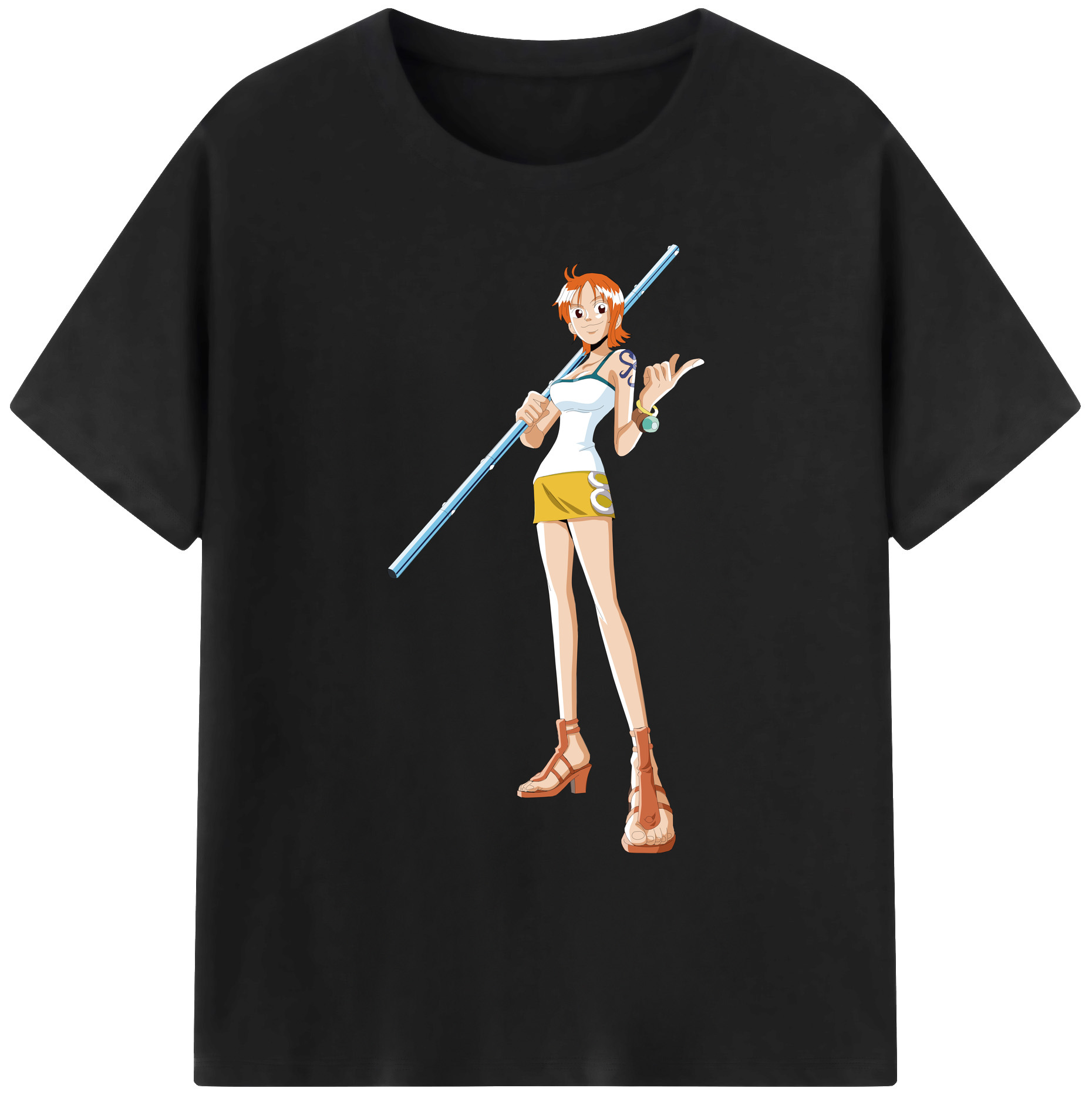 ワンピース ナミ ONE PIECE Nami 綿100％ メンズ半袖Tシャツ｜肌触りやわらか＆通気性