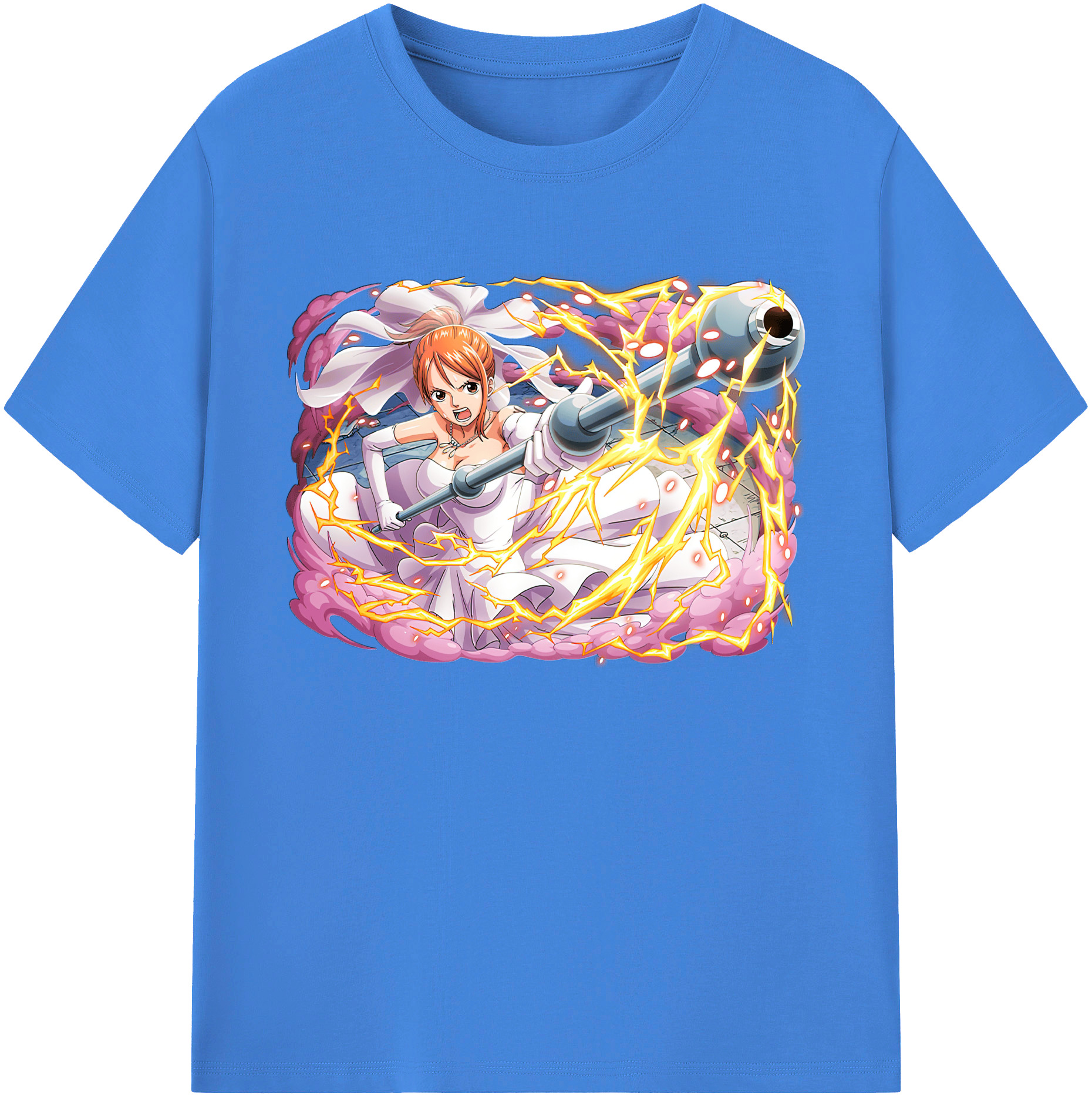 （画像用） ワンピース ナミ ONE PIECE Nami 綿100％ メンズ半袖Tシャツ｜肌触りやわらか＆通気性