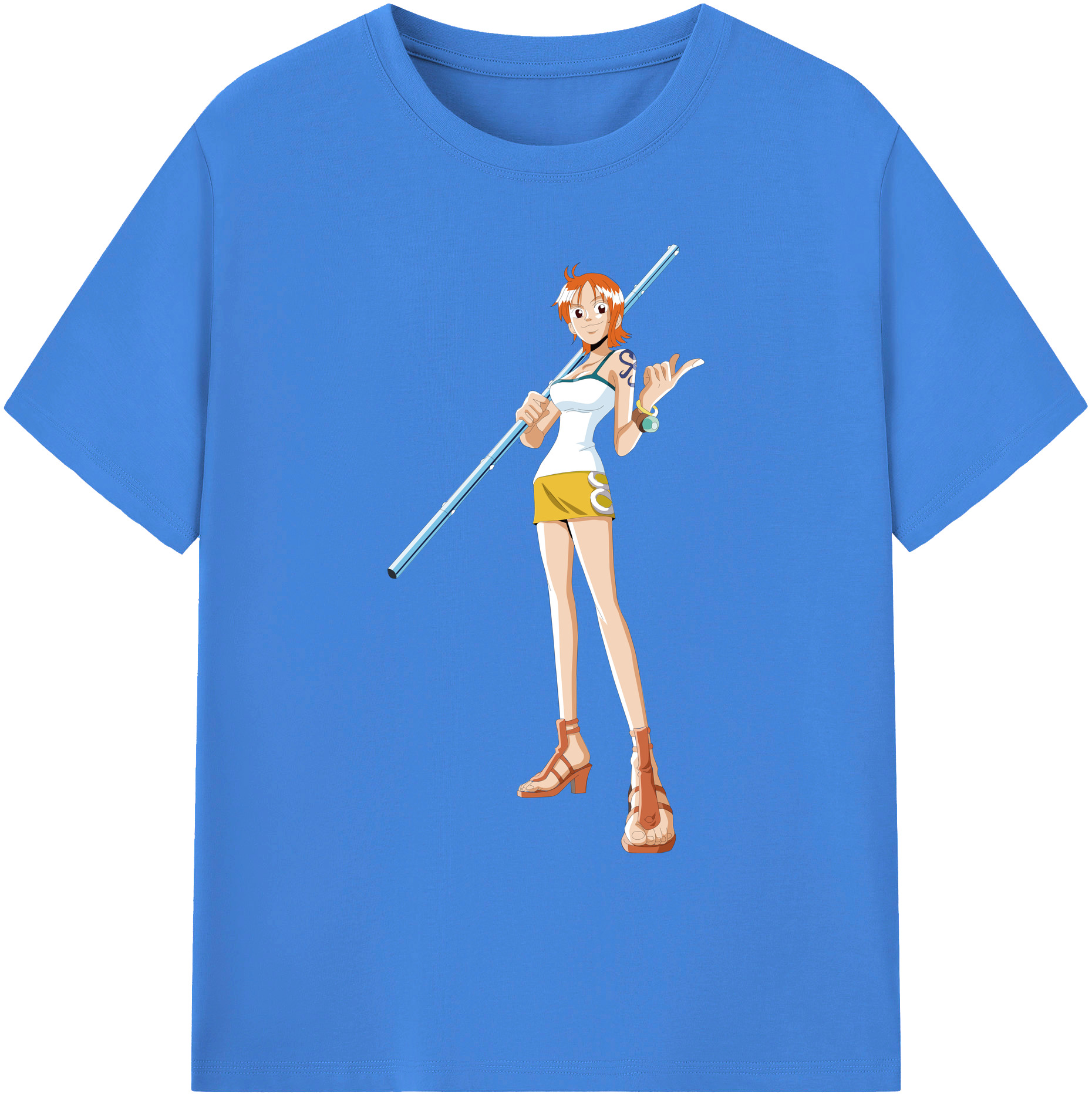 ワンピース ナミ ONE PIECE Nami 綿100％ メンズ半袖Tシャツ｜肌触りやわらか＆通気性