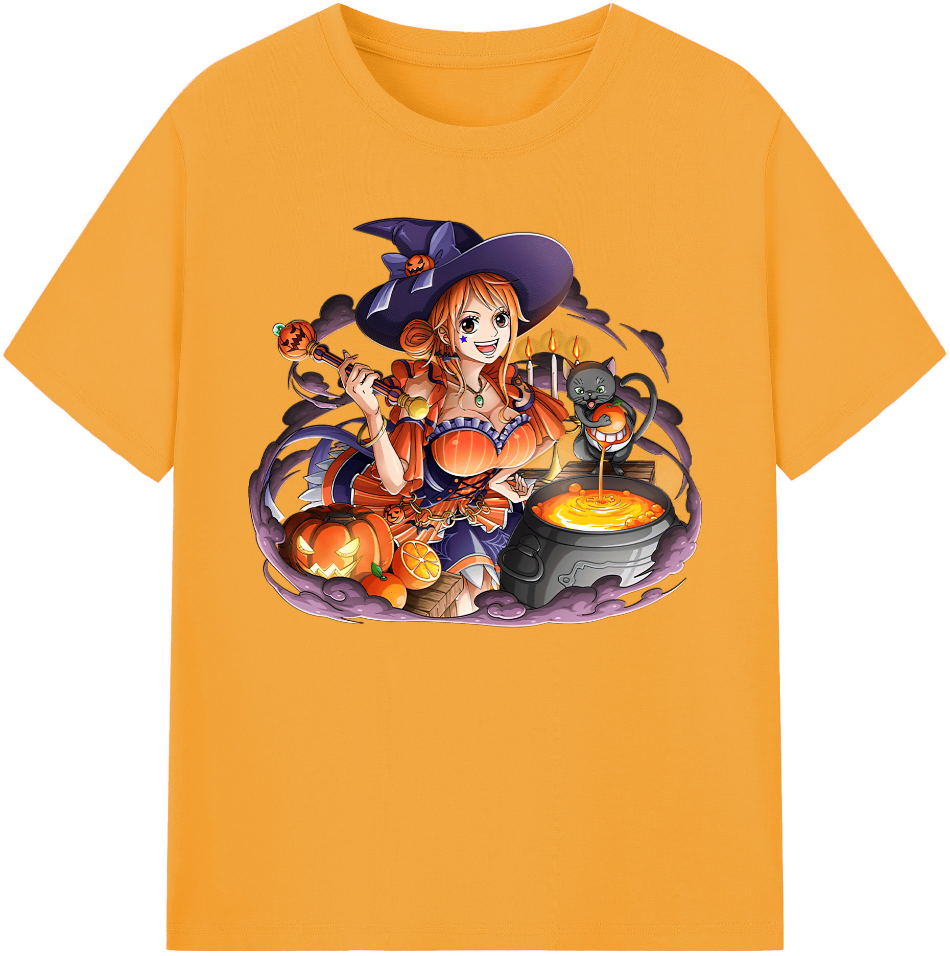 （画像用） ワンピース ナミ ONE PIECE Nami 綿100％ メンズ半袖Tシャツ｜肌触りやわらか＆通気性