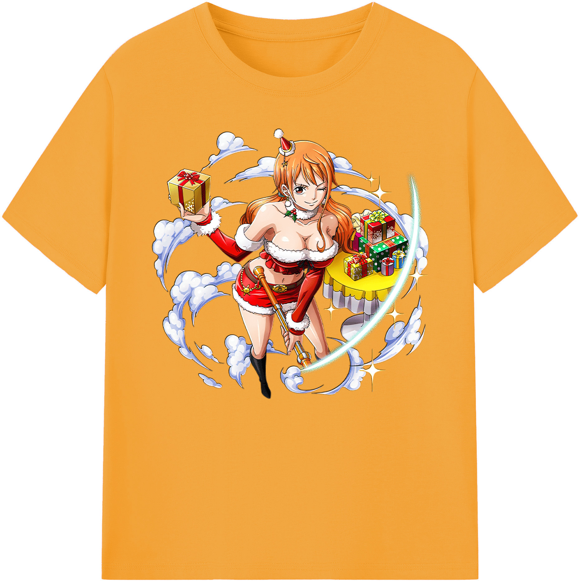 （画像用） ワンピース ナミ ONE PIECE Nami 綿100％ メンズ半袖Tシャツ｜肌触りやわらか＆通気性
