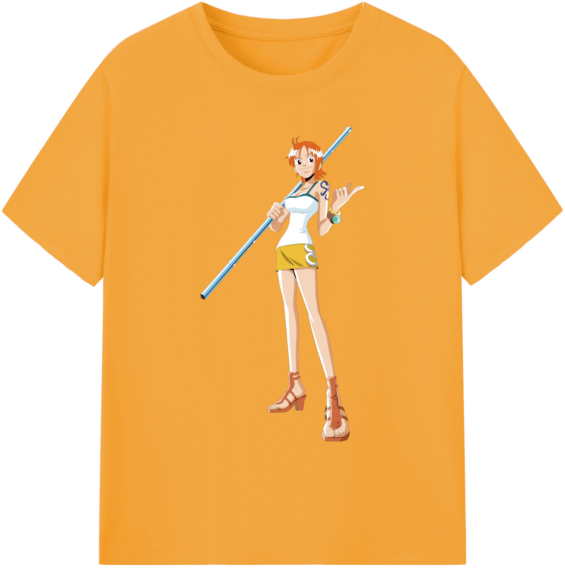 ワンピース ナミ ONE PIECE Nami 綿100％ メンズ半袖Tシャツ｜肌触りやわらか＆通気性